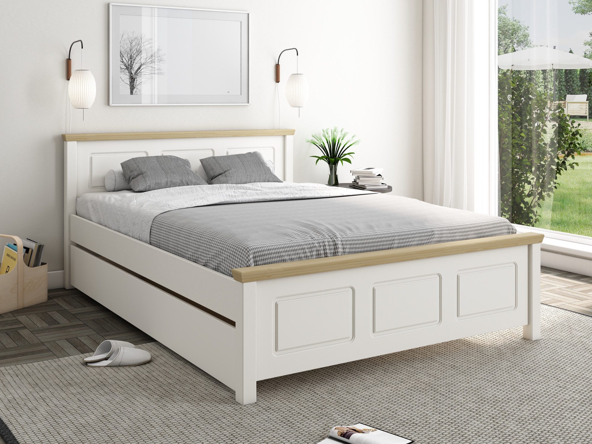 Home affaire Massief houten ledikant ERIK, Made in Europe, optioneel met lade, massief hout den