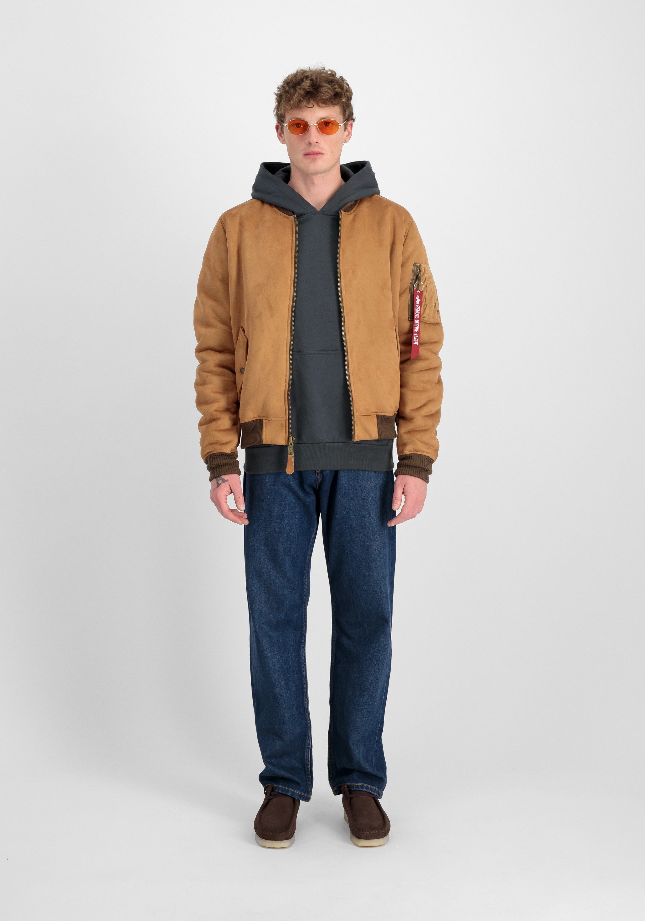 Alpha Industries Bomberjack Men Bomber Jackets MA-1 Faux Suede