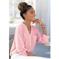 lascana blouse zonder sluiting met 3-4-mouwen roze