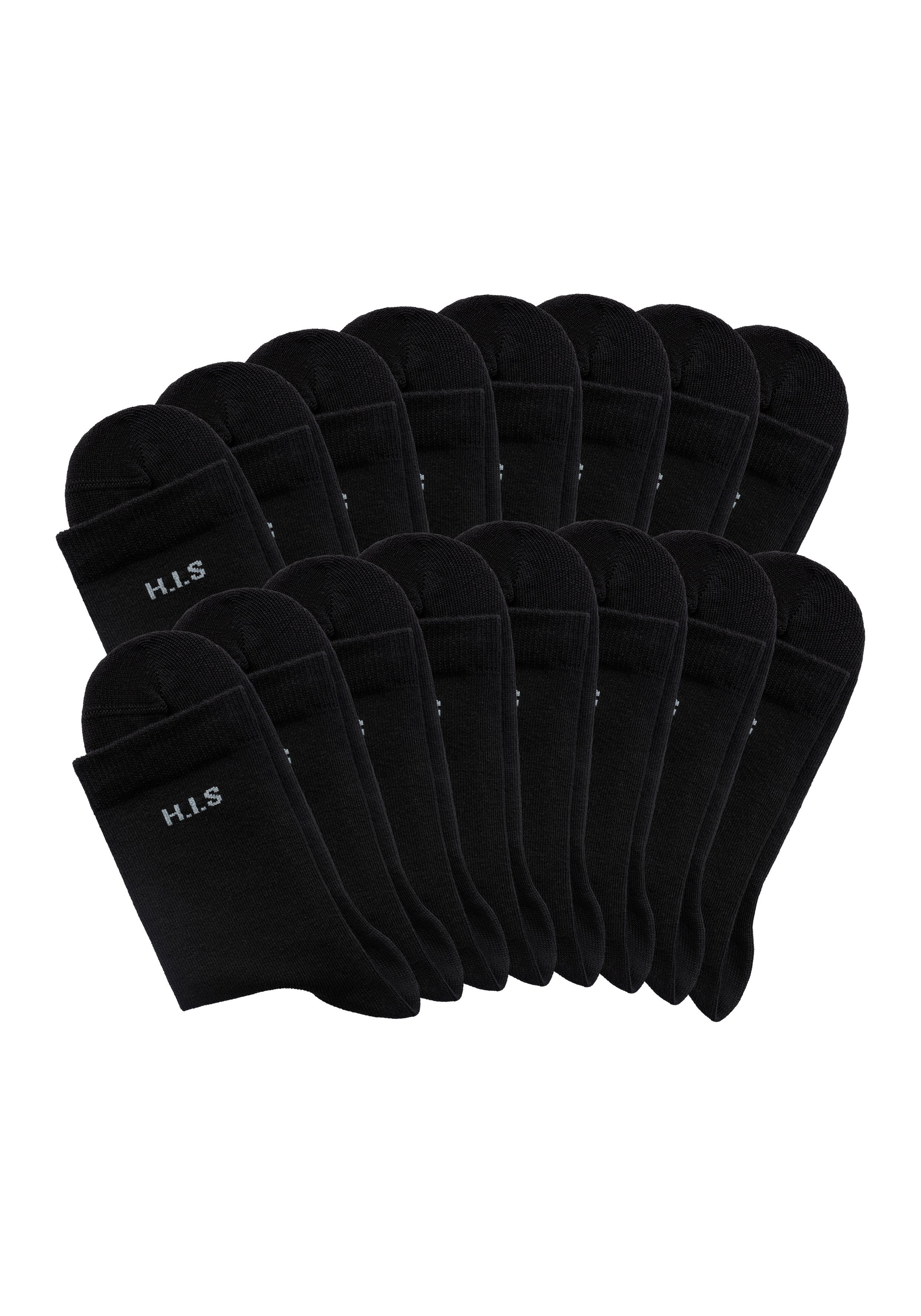 H.I.S Sokken met ingebreid logo (set, 16 paar)