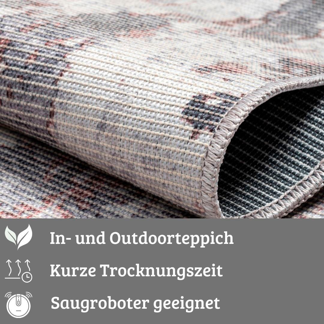 my home Vloerkleed Mülenen Kortpolig, modern ontwerp, wasbaar, geschikt voor binnen- en buitengebruik
