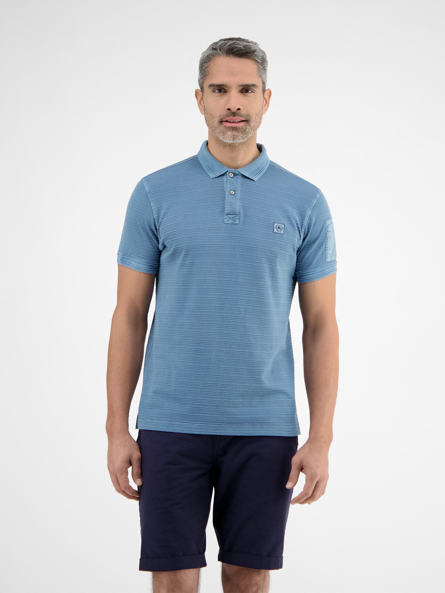 Lerros Poloshirt LERROS tonale gestreepte poloshirt voor heren