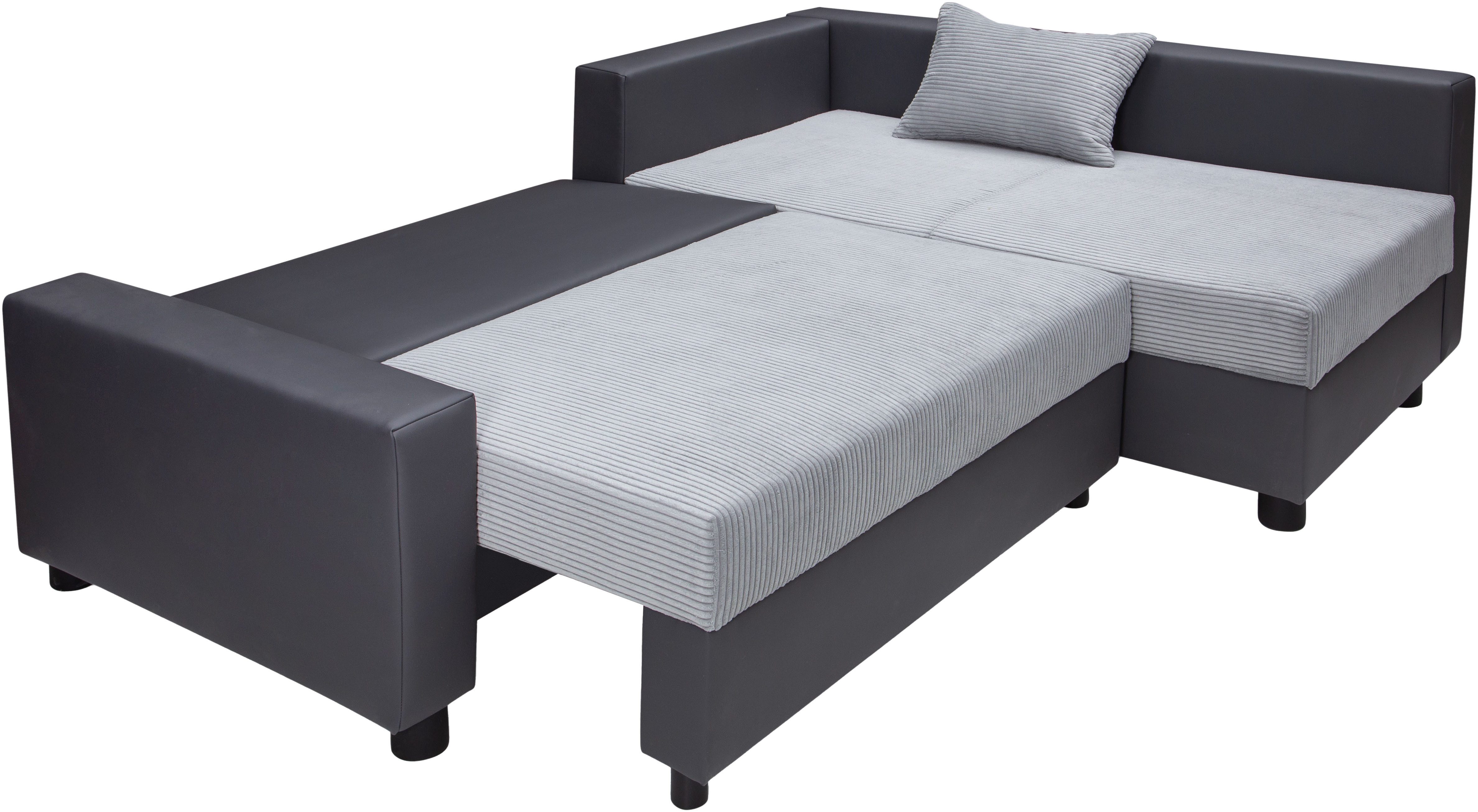 COLLECTION AB Hoekbank Parma L-vorm met slaapfunctie en bedlade, inclusief kussens, bonell-federkern
