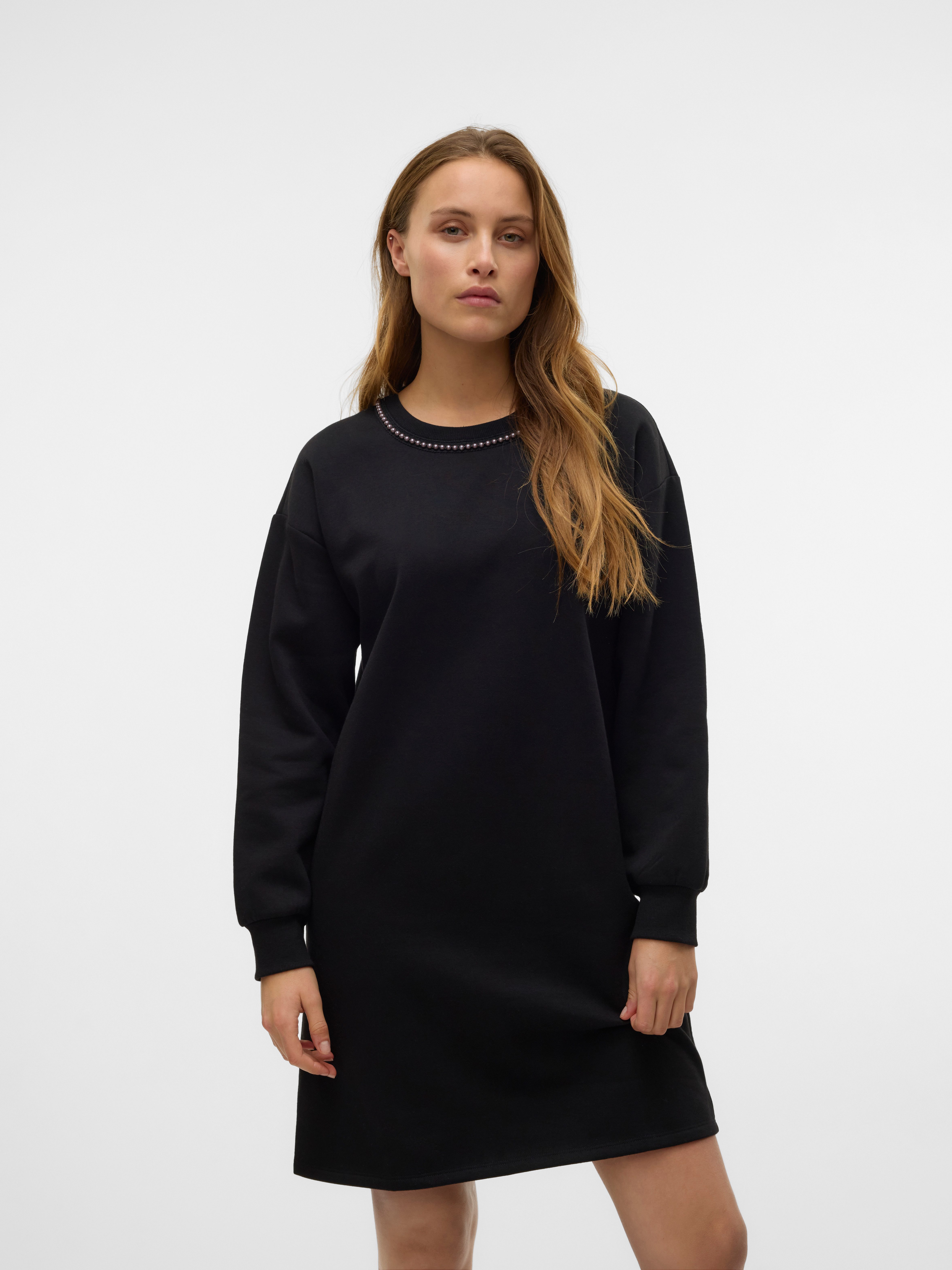 Vero Moda Sweatjurk VMDAISY SHORT SWEAT DRESS JRS BOO GA
