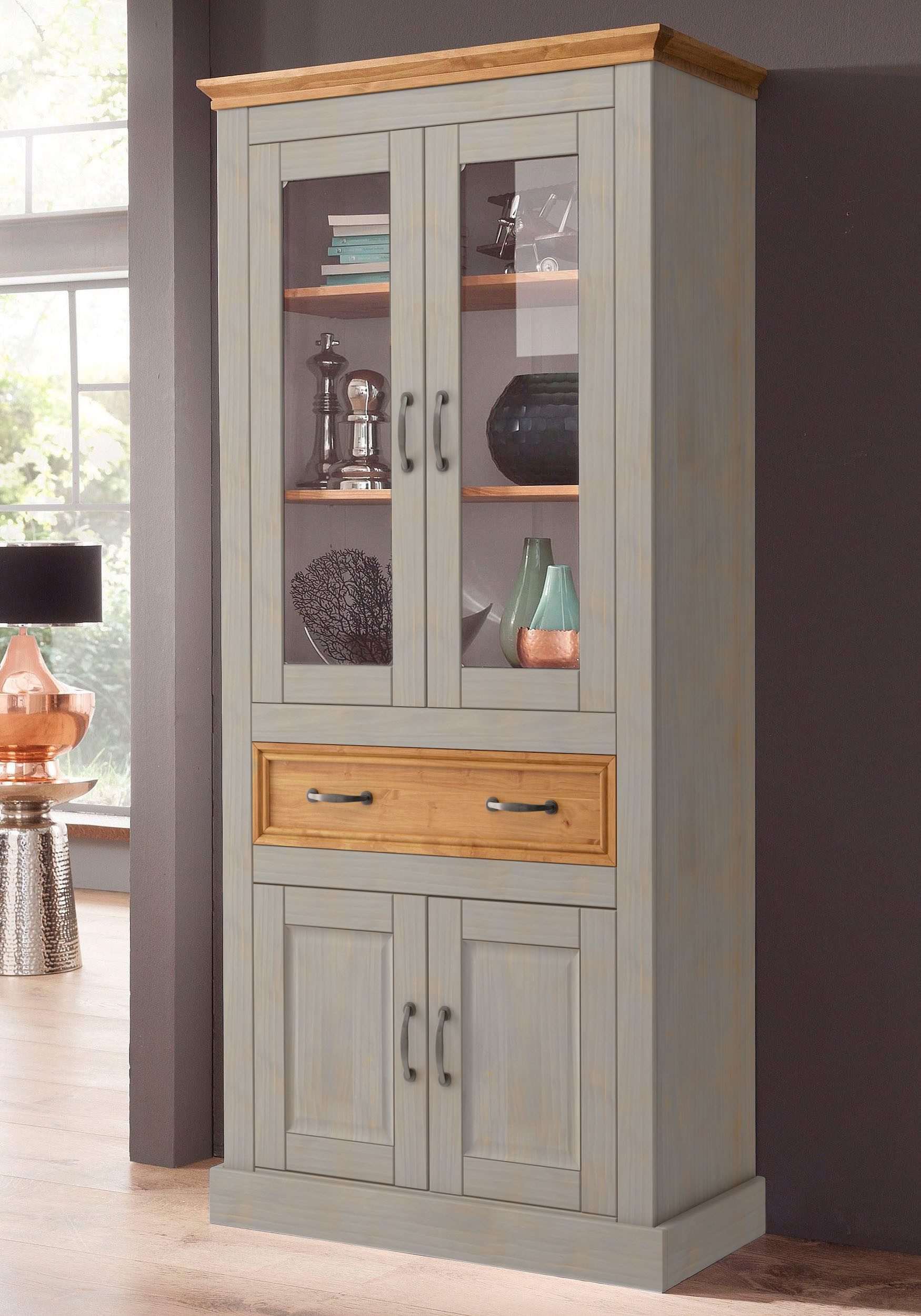 Home affaire Vitrinekast Selma Hoogte 180 cm (2-deurs)
