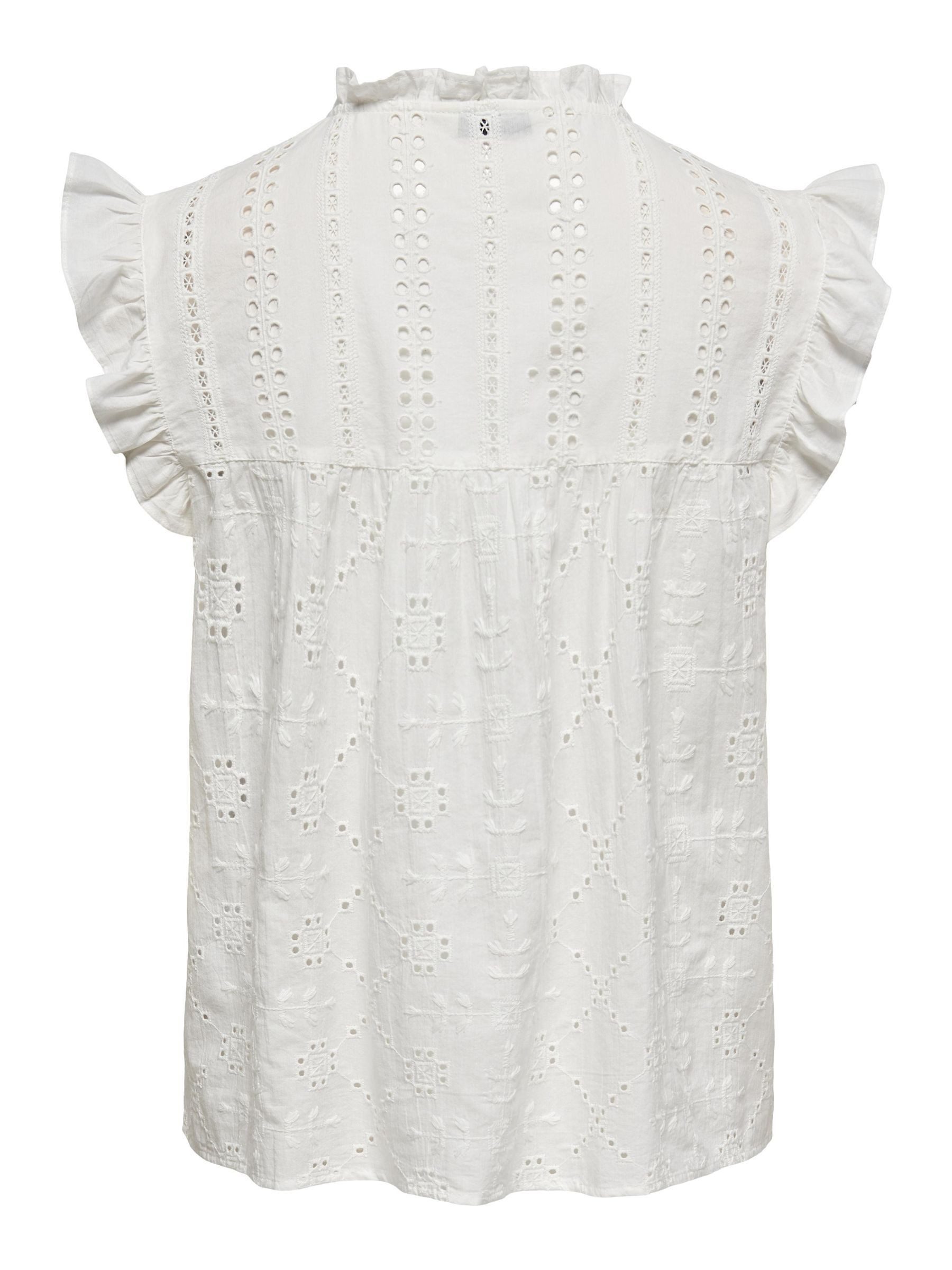 Only Shirt met broderie anglaise