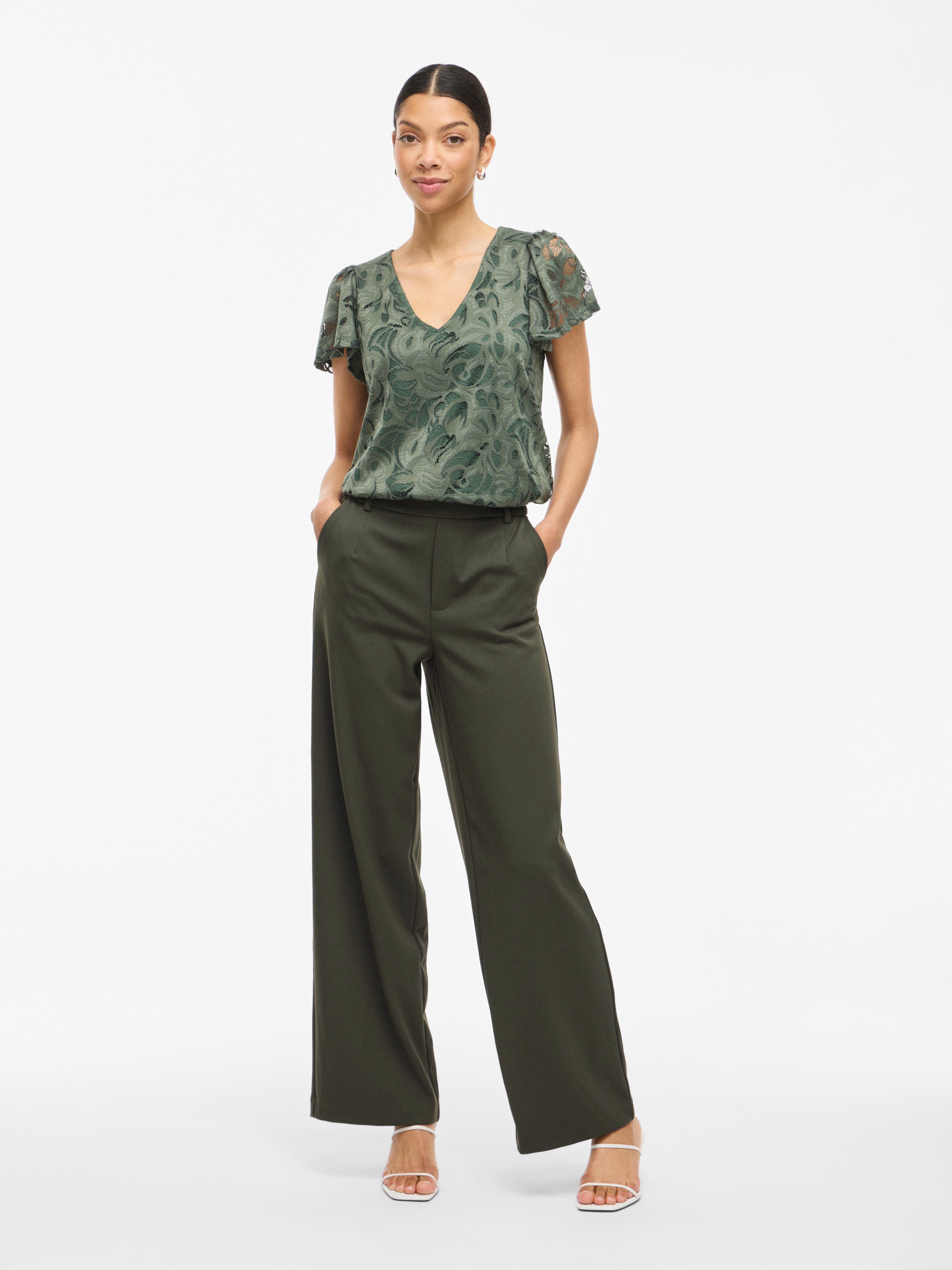 Vila Pantalon VIVARONE HW WIDE PANT - NOOS