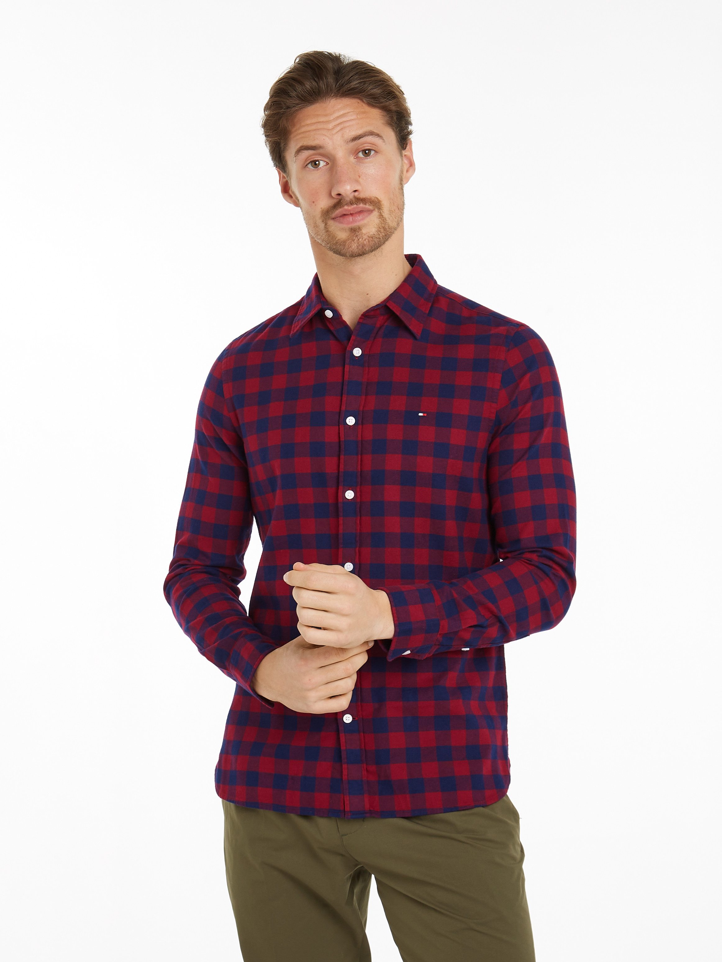 Tommy Hilfiger Overhemd met lange mouwen BRUSHED GINGHAM SF SHIRT