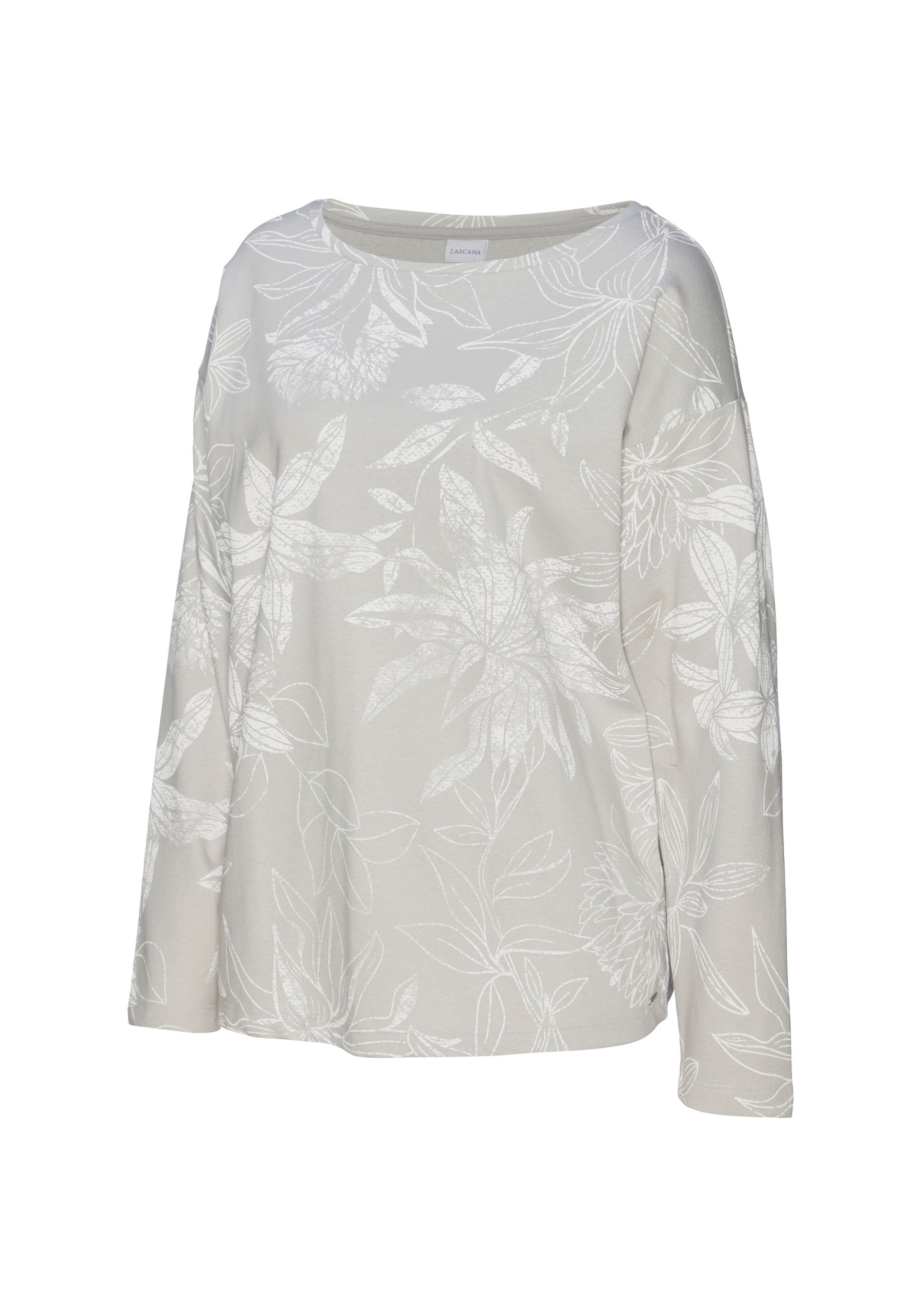 Lascana Sweatshirt met bloemen alloverprint, loungewear, loungepak