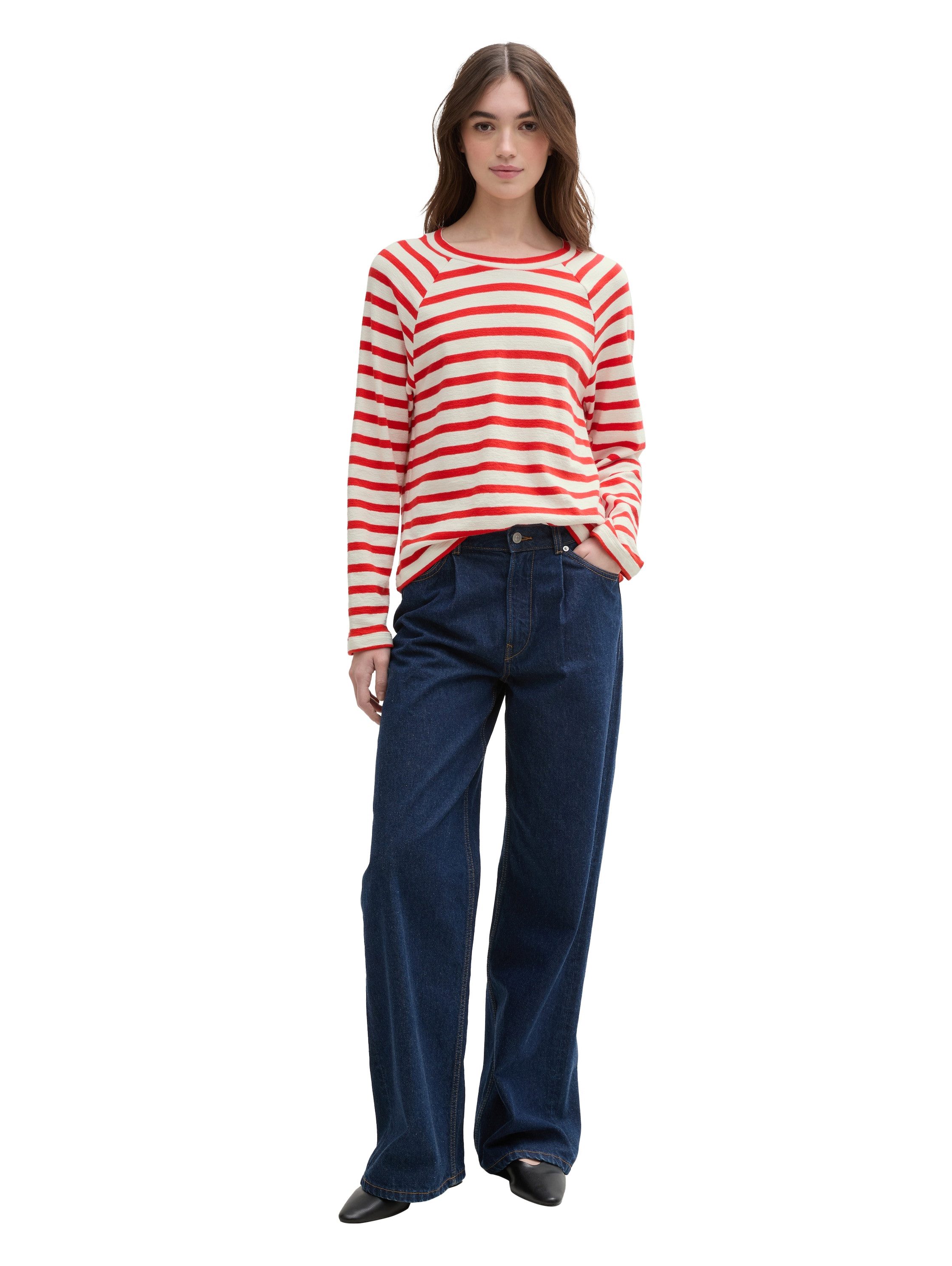 Tom Tailor Denim Shirt met lange mouwen met gestreept patroon