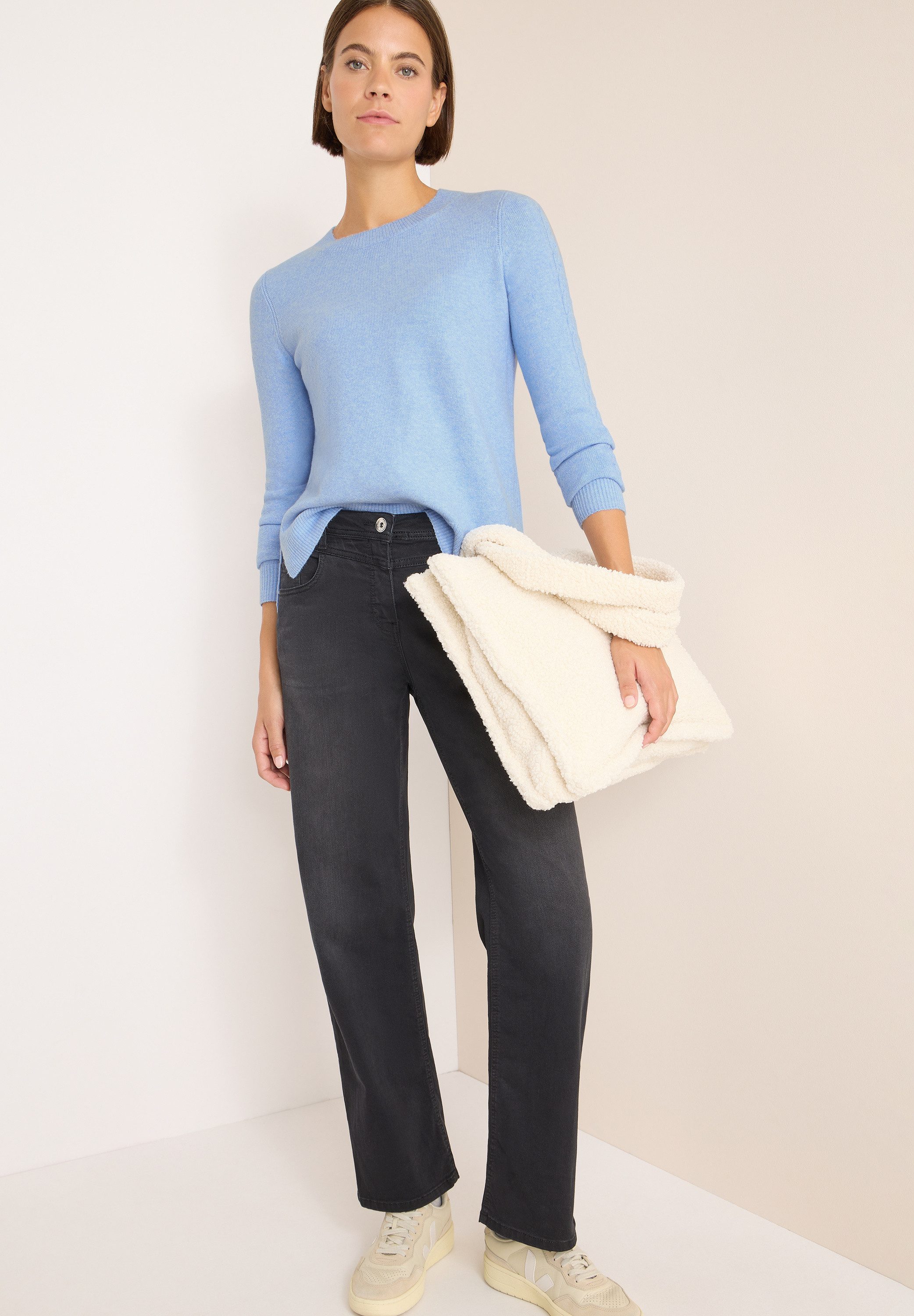 Cecil Trui met ronde hals met ribboorden