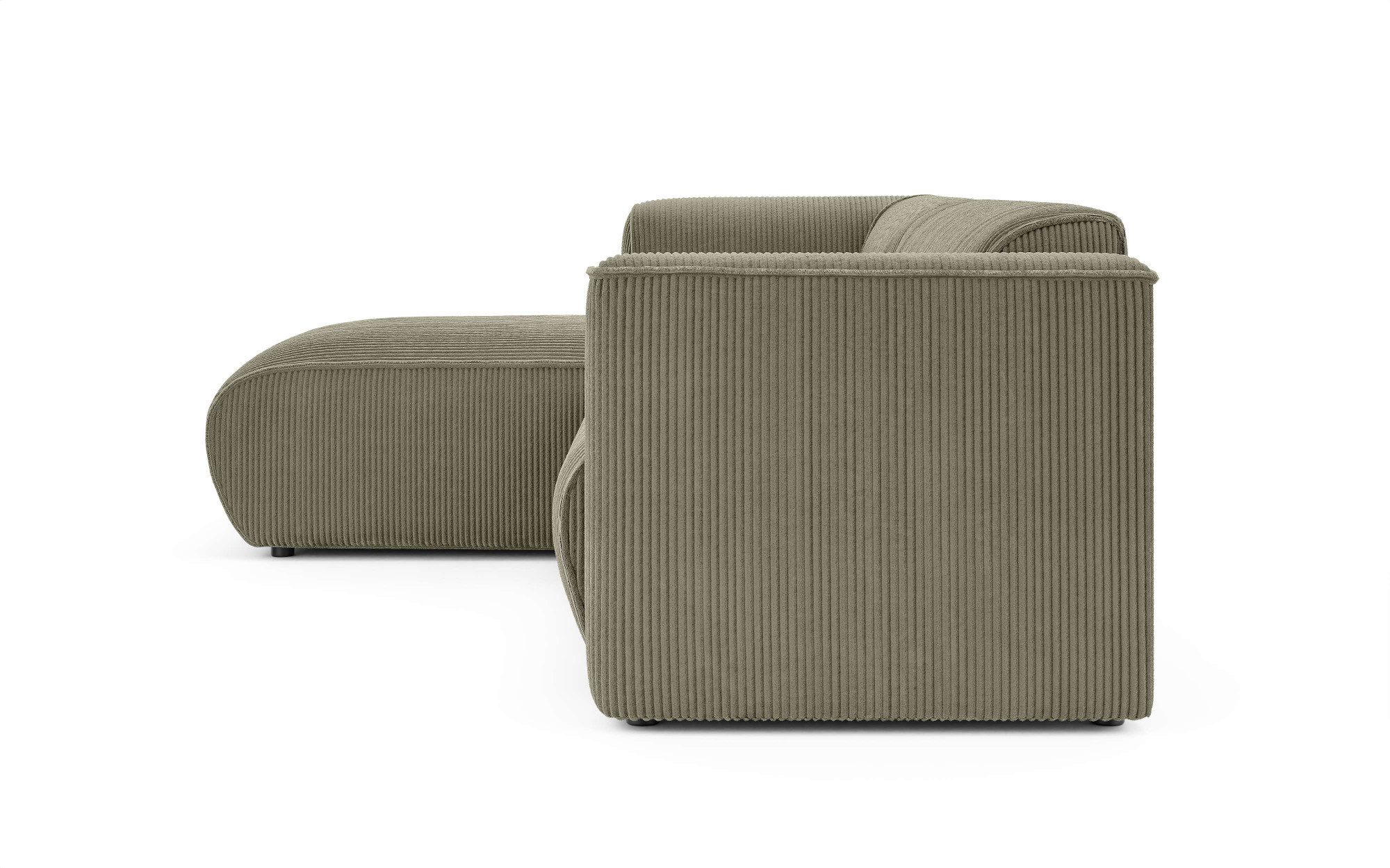 INOSIGN Hoekbank MERID L-vorm (257 cm), tijdloos & stijlvol ontwerp Uitgebreid gepolsterd, in cord, chenille en structuur