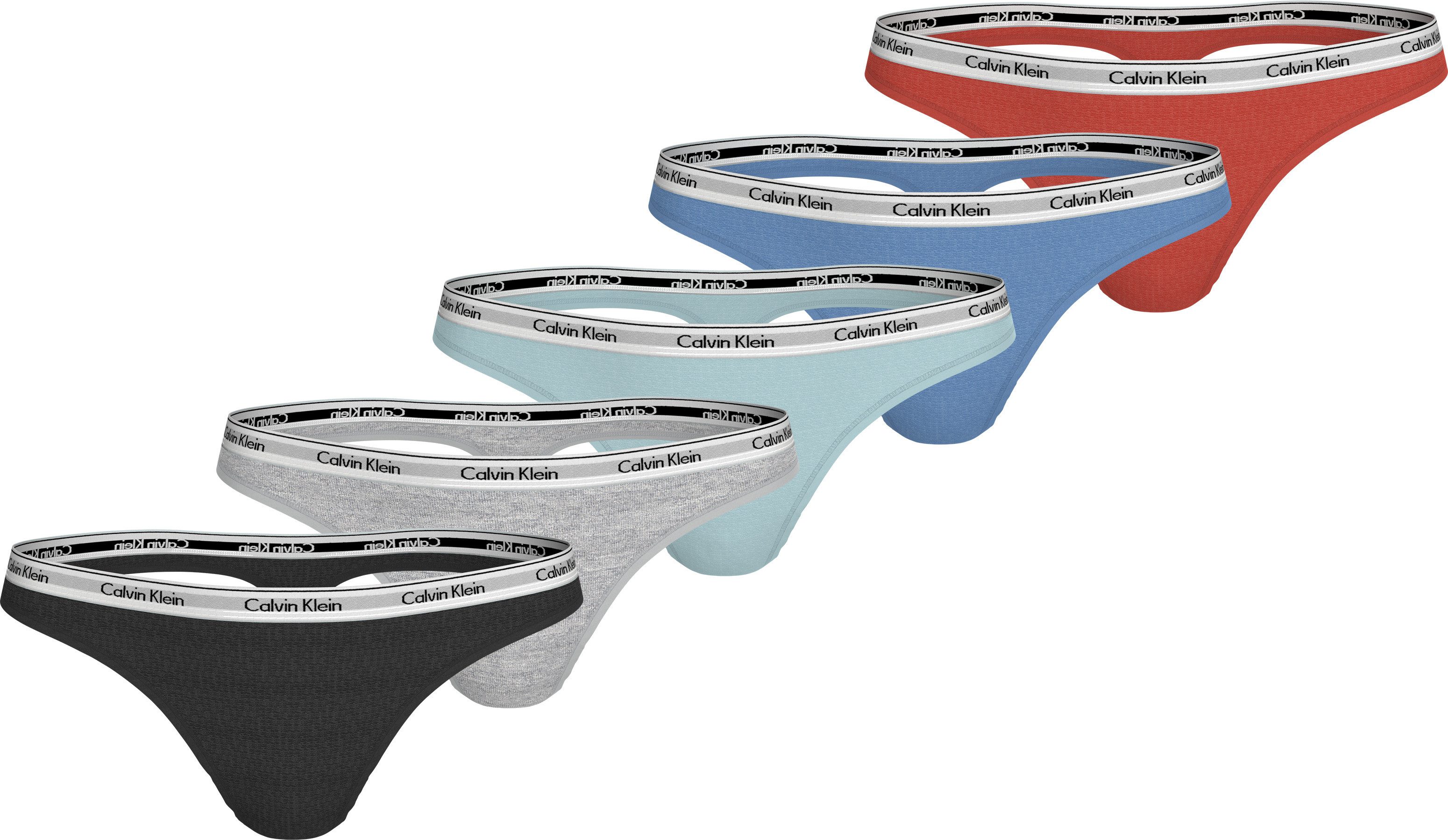 Calvin Klein String 5 PACK THONG (LOW-RISE) (5 stuks, Set van 5)