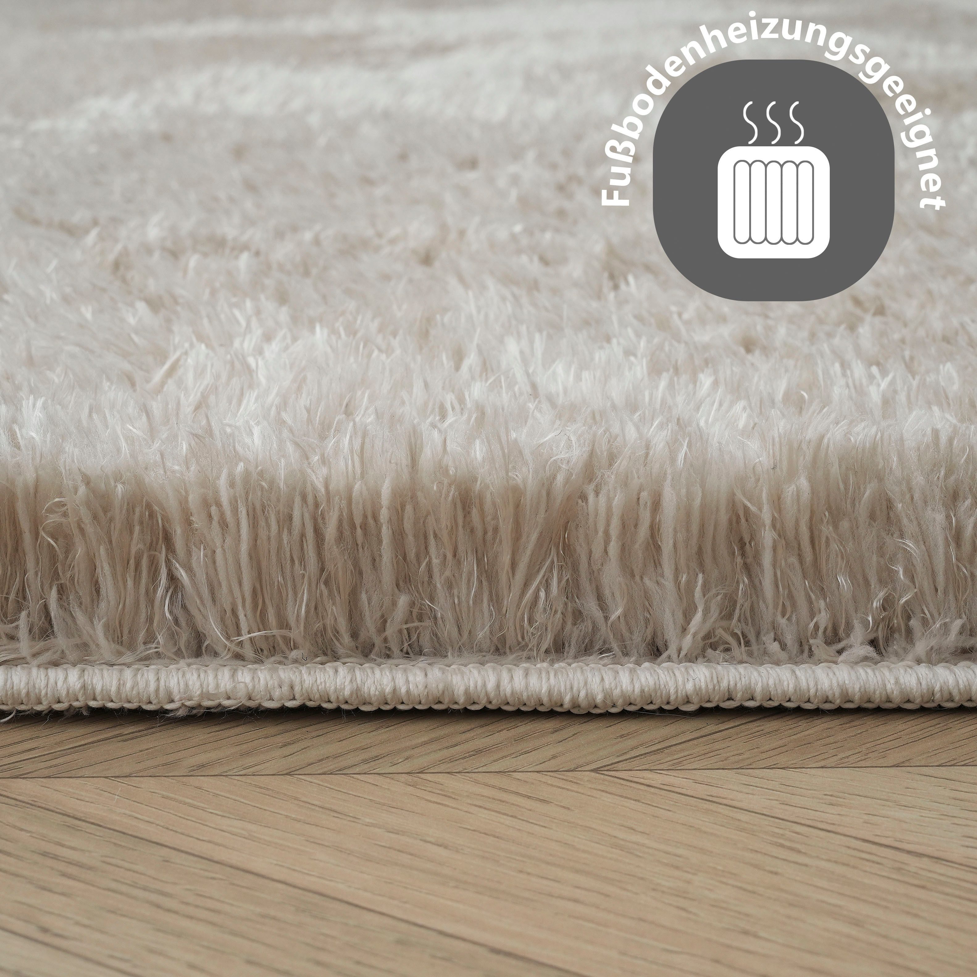 my home Hoogpolig vloerkleed Micro Shaggy zacht, unikleuren, woonkamer, slaapkamer, kinderkamer