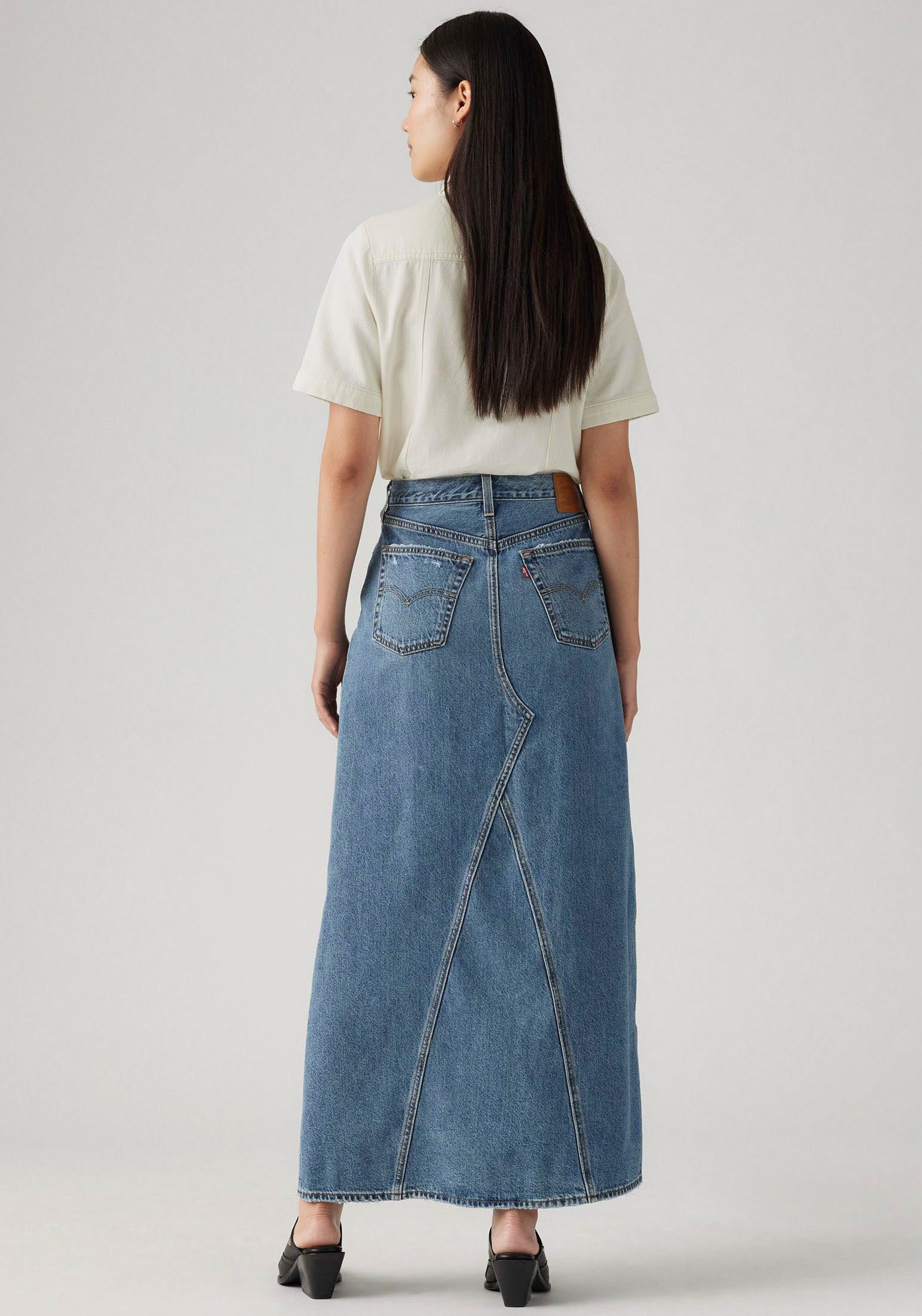 Levi's® Jeans rok ICONIC LONG SKIRT in five-pocketsstijl