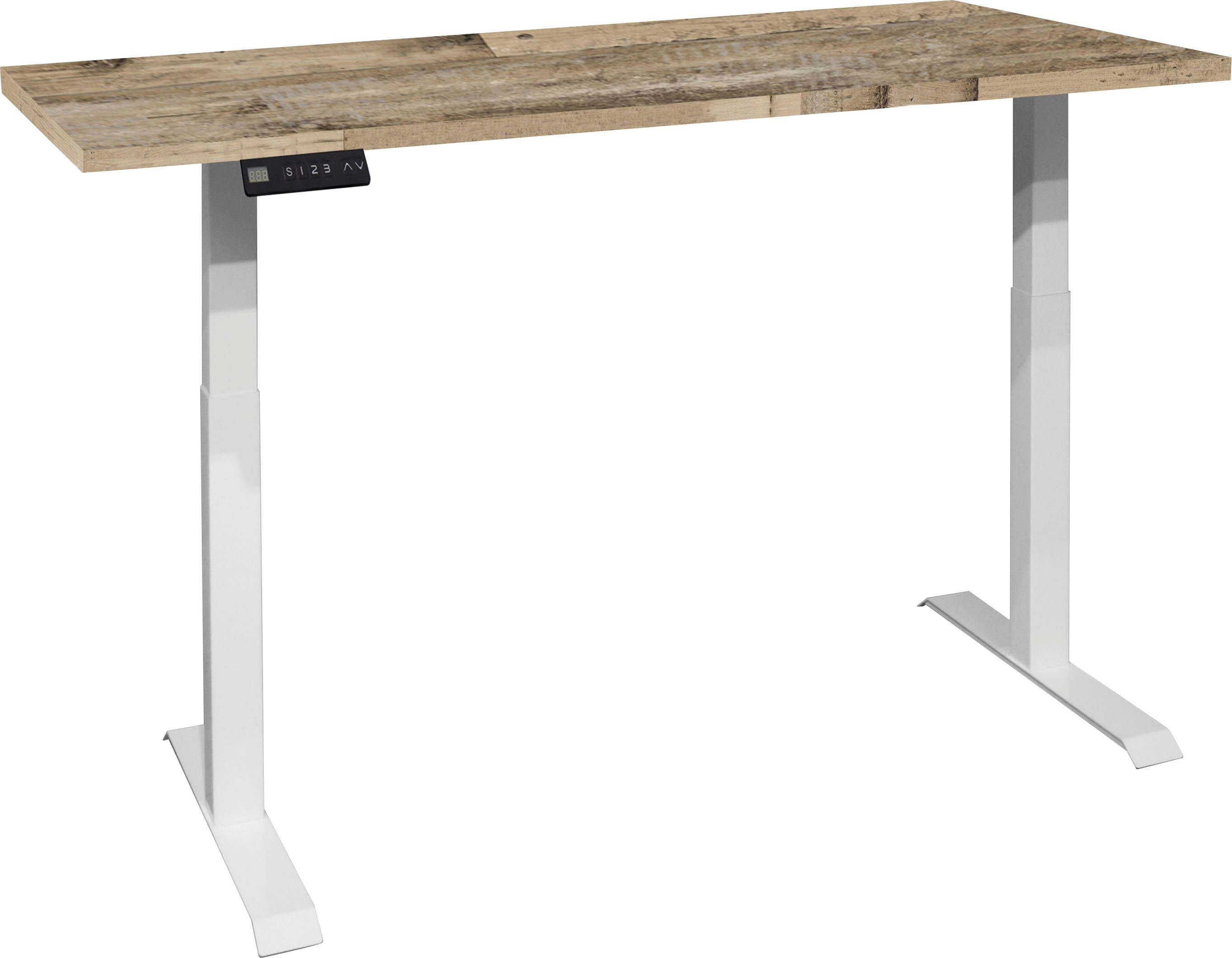 Mäusbacher Bureau Big System Office Breedte 180 cm, elektrisch in hoogte verstelbaar bureaus beige