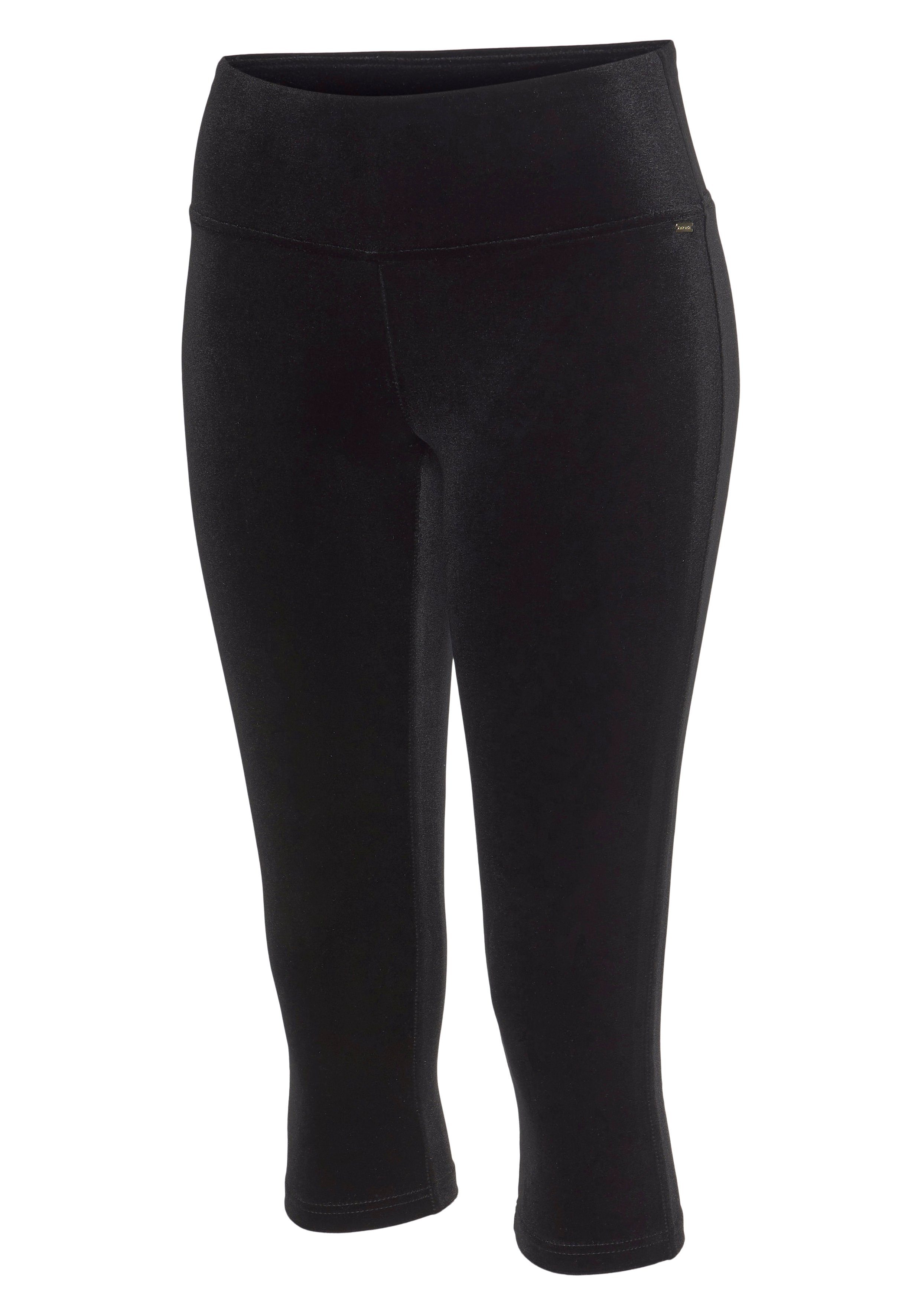 Lascana Capribroek in zachte, elastische fluweeluitstraling, loungepak