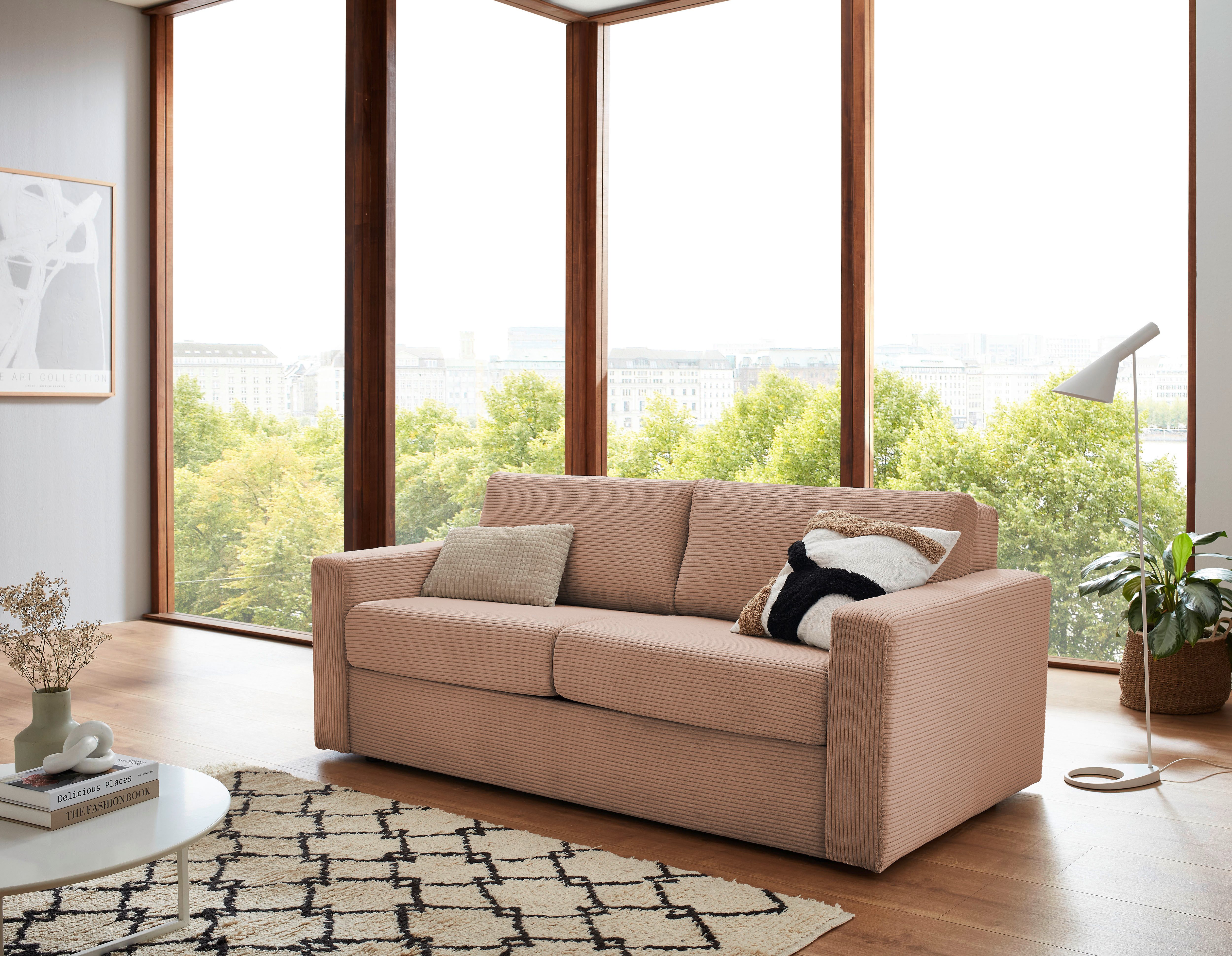 ATLANTIC home collection Slaapbank Rolando geschikt als volwaardig bed inclusief hoogwaardig matras