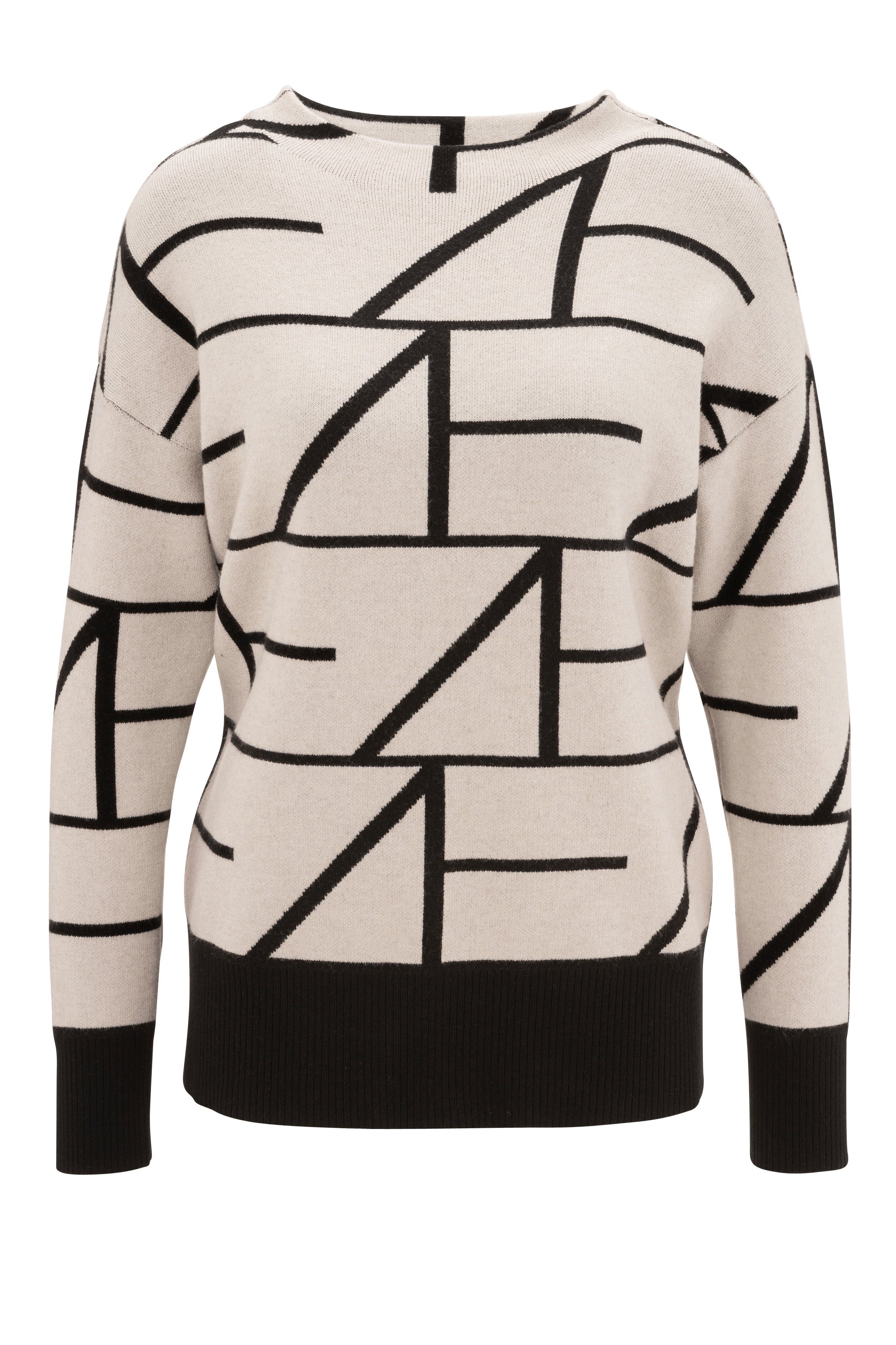 Aniston SELECTED Gebreide trui met elegant jacquard-patroon