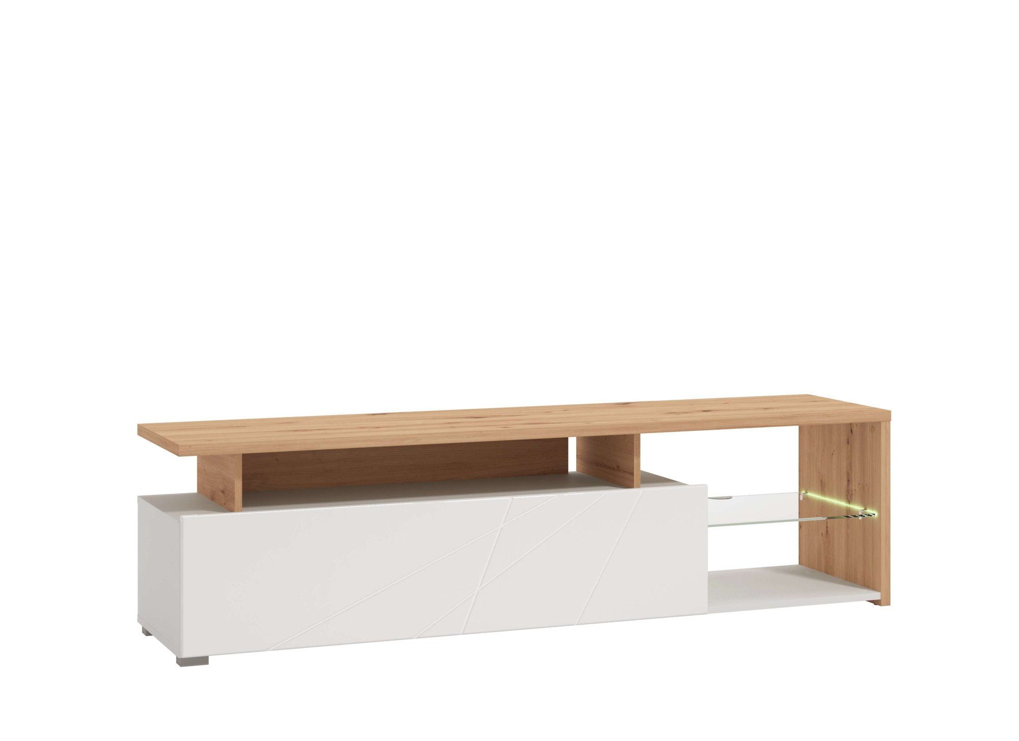 INOSIGN Tv-meubel Arctic TV-Board TV-kast, Br. 170 cm, met en zonder LED-verlichting, front met frezing