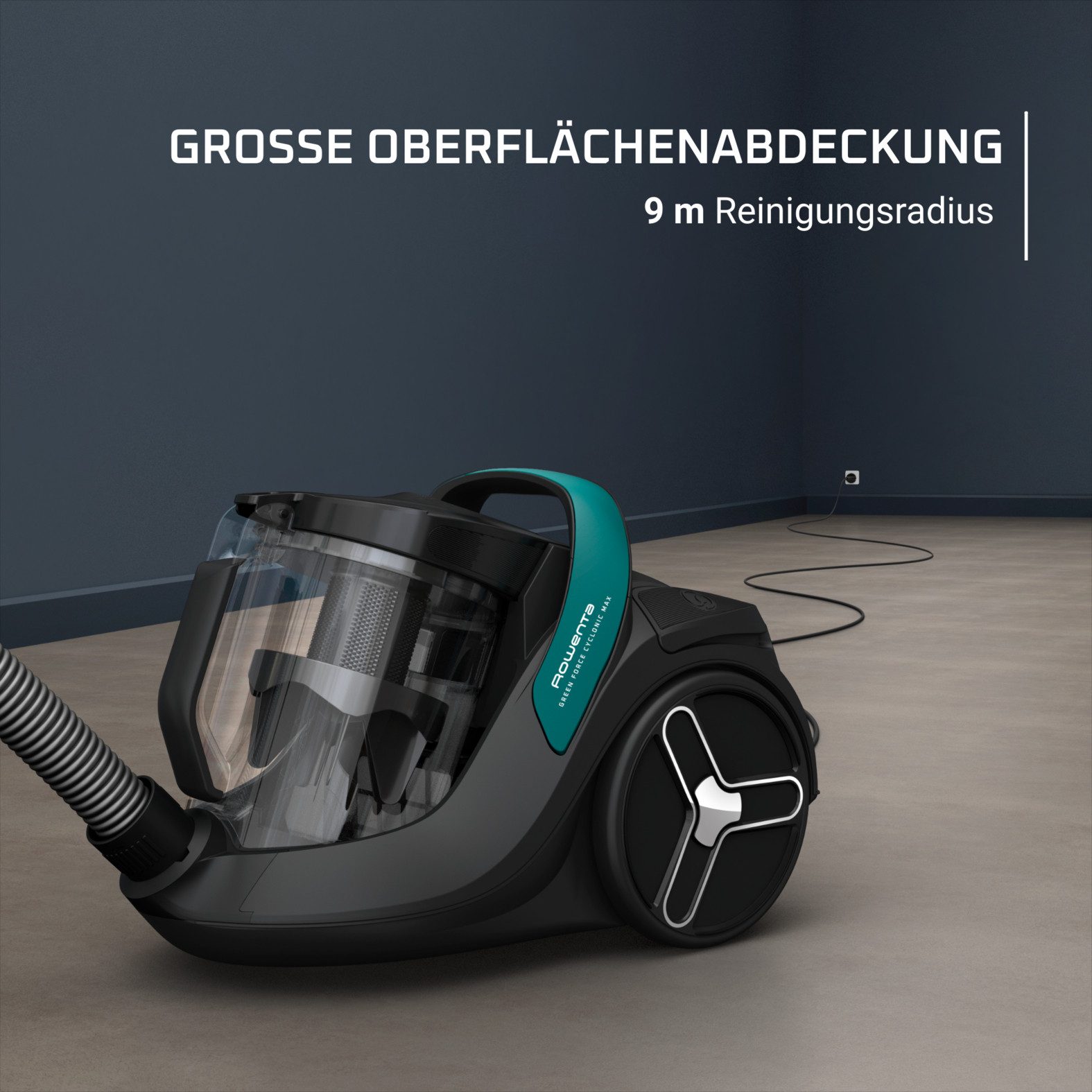 Rowenta Stofzuiger Green Force Cyclonic Max, zakloos met XXL inhoud, compact