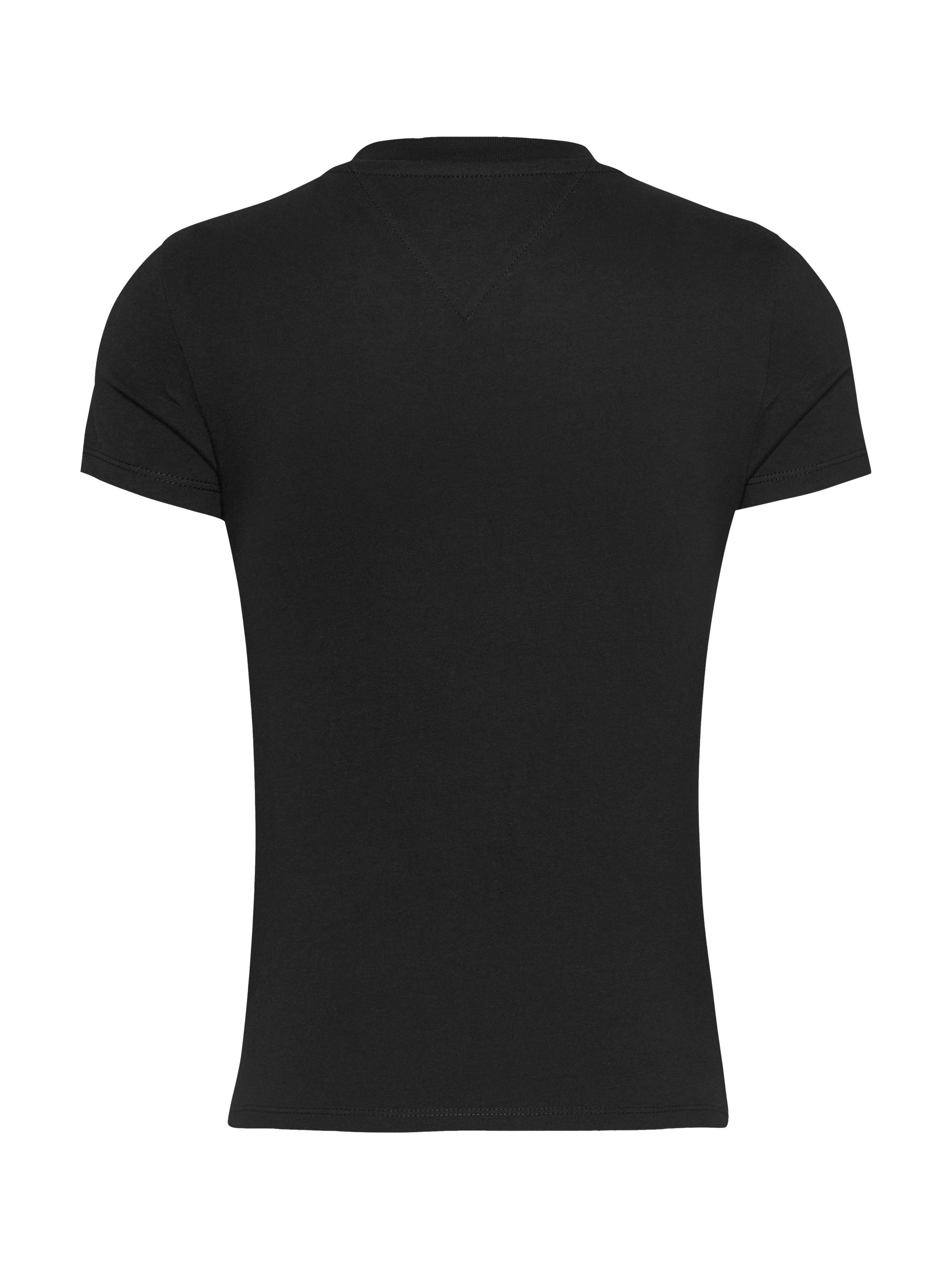 Tommy Jeans Curve T-shirt TJW SLIM TONAL LINEAR TEE EXT in grote maten, logo-print, figuuraccentuerend