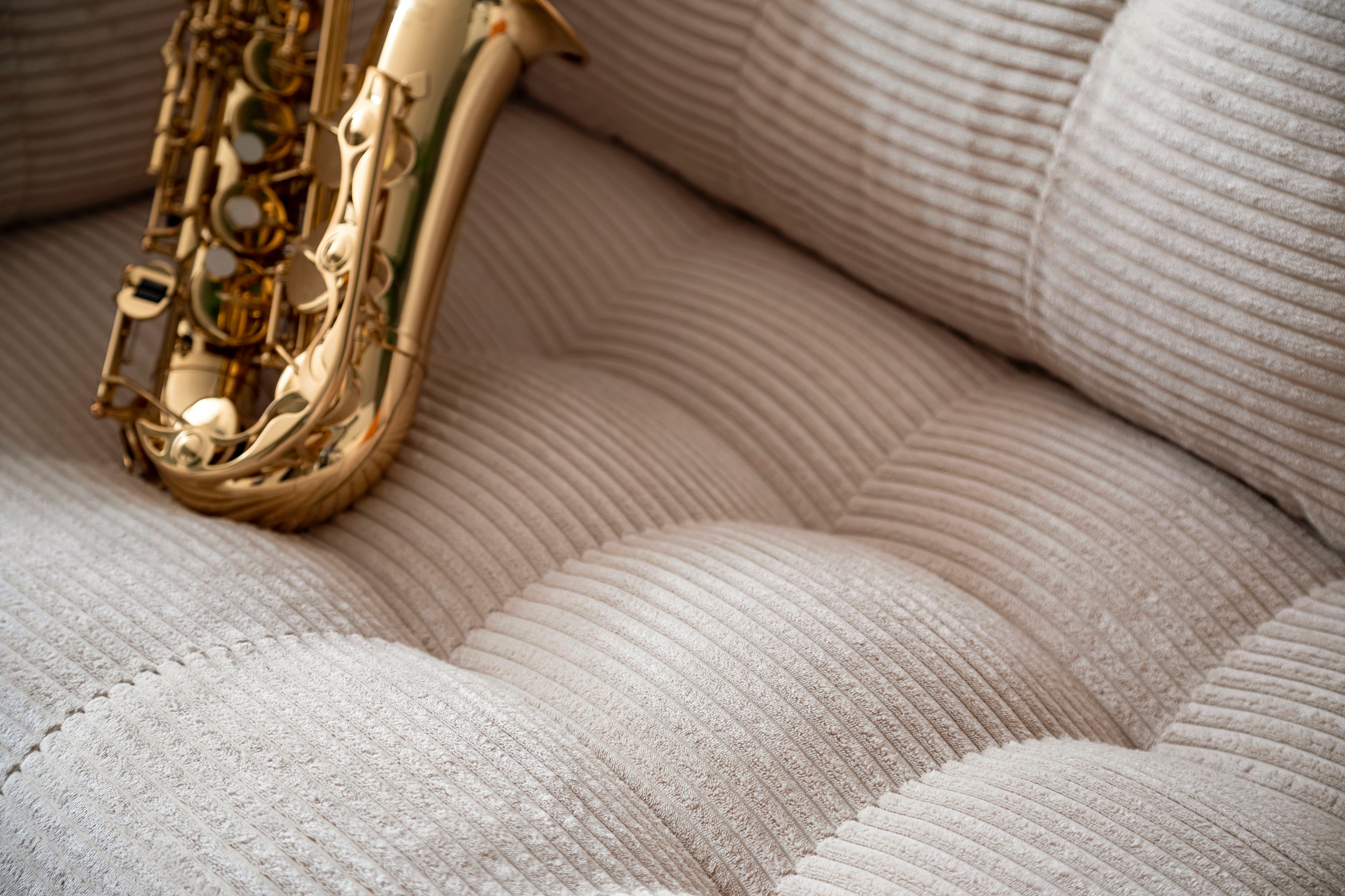 Trends by HG 2-zitsbank Landau in cordstof met metalen voet