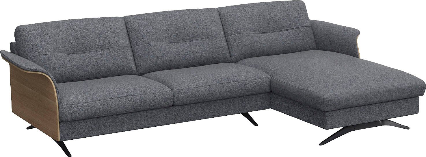 FLEXLUX Hoekbank Glow, super comfortabel door hoogwaardige zitconstructie met binnenvering, L-vorm