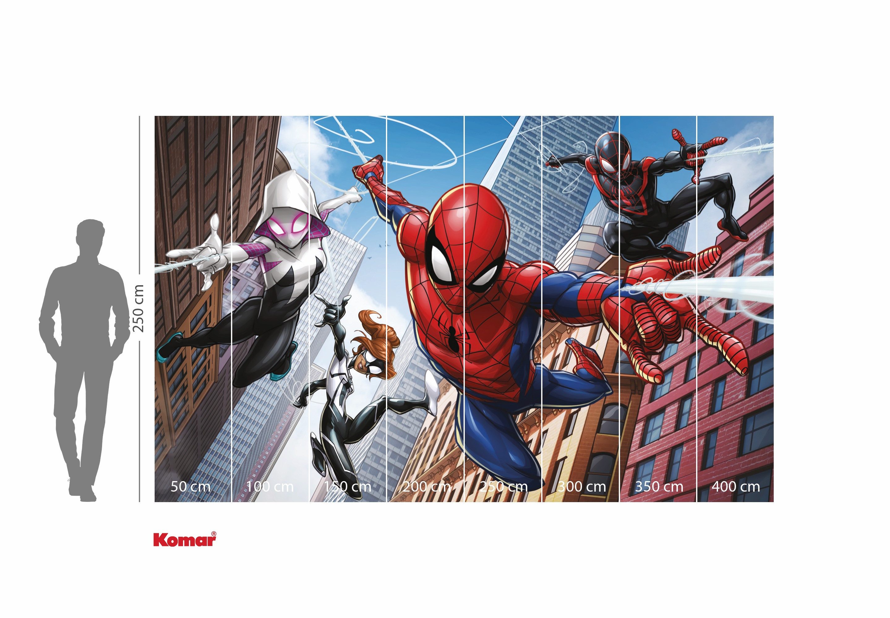 Komar Kinderbehang Marvel Spider-Man Swinging Crew (1 stuk)