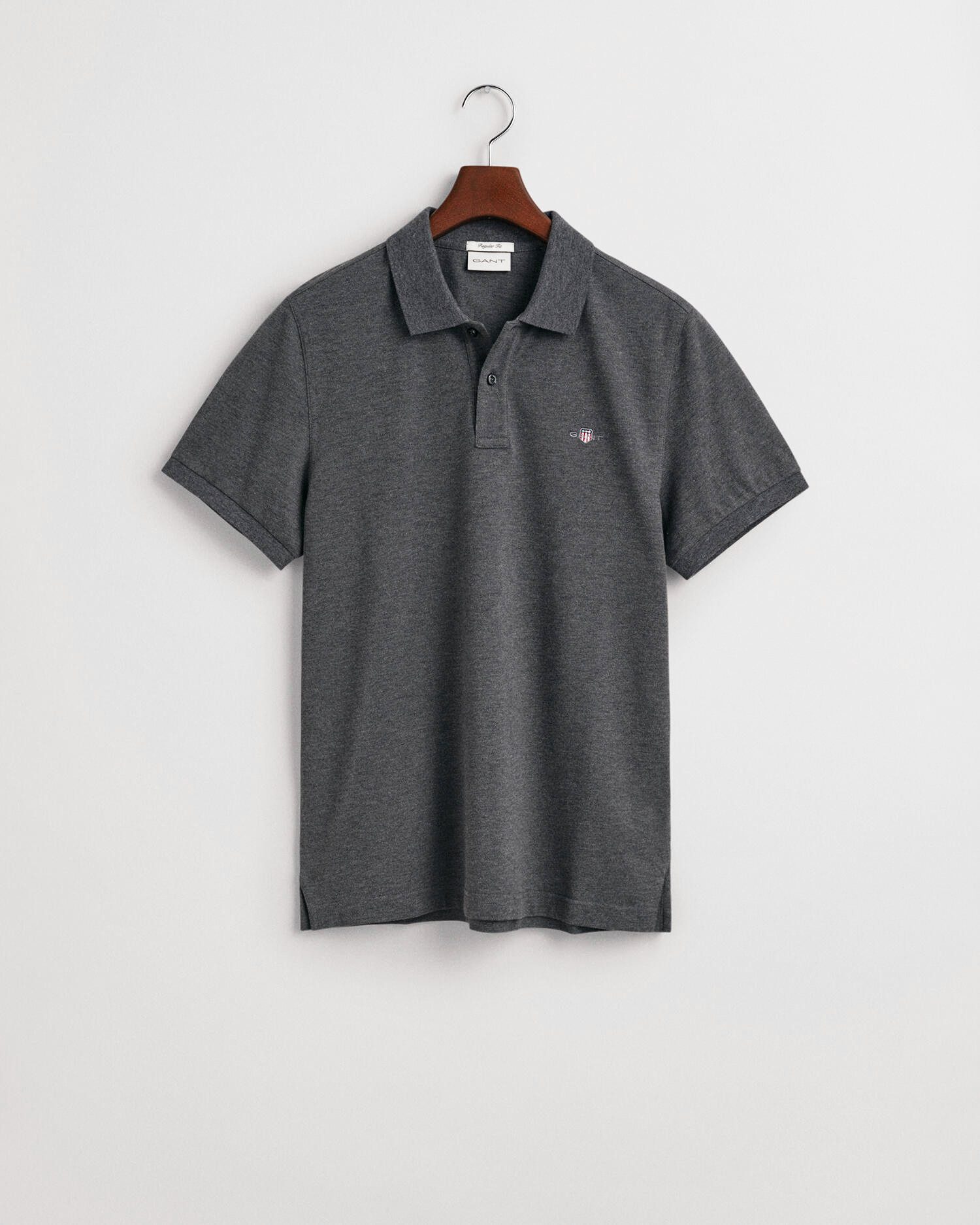 Gant Poloshirt REG SHIELD SS PIQUE POLO met logo en platte breikraag 100% katoen pique