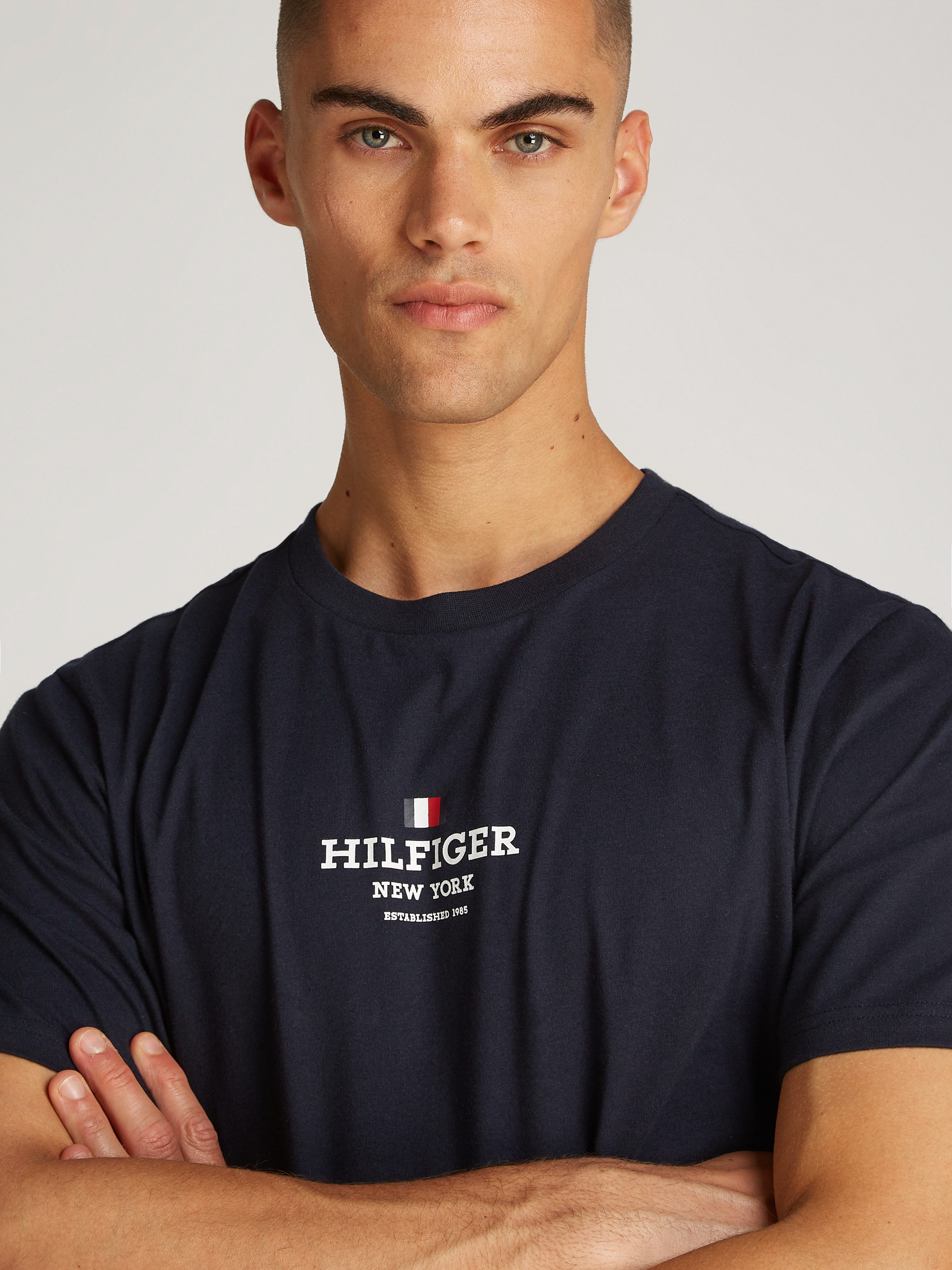 Tommy Hilfiger T-shirt RWB HILFIGER TEE Logoprint op borsthoogte