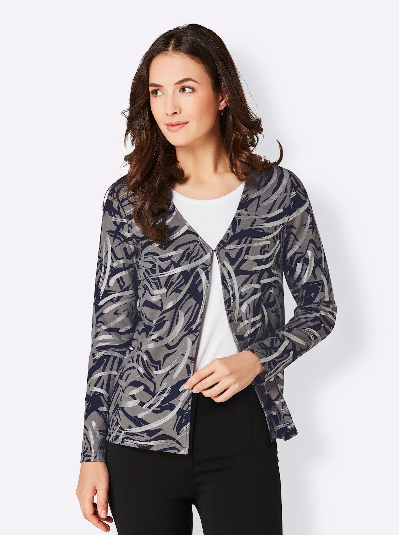 CREATION L PREMIUM Shirtjasje Modal-polyester shirtjack (1-delig)