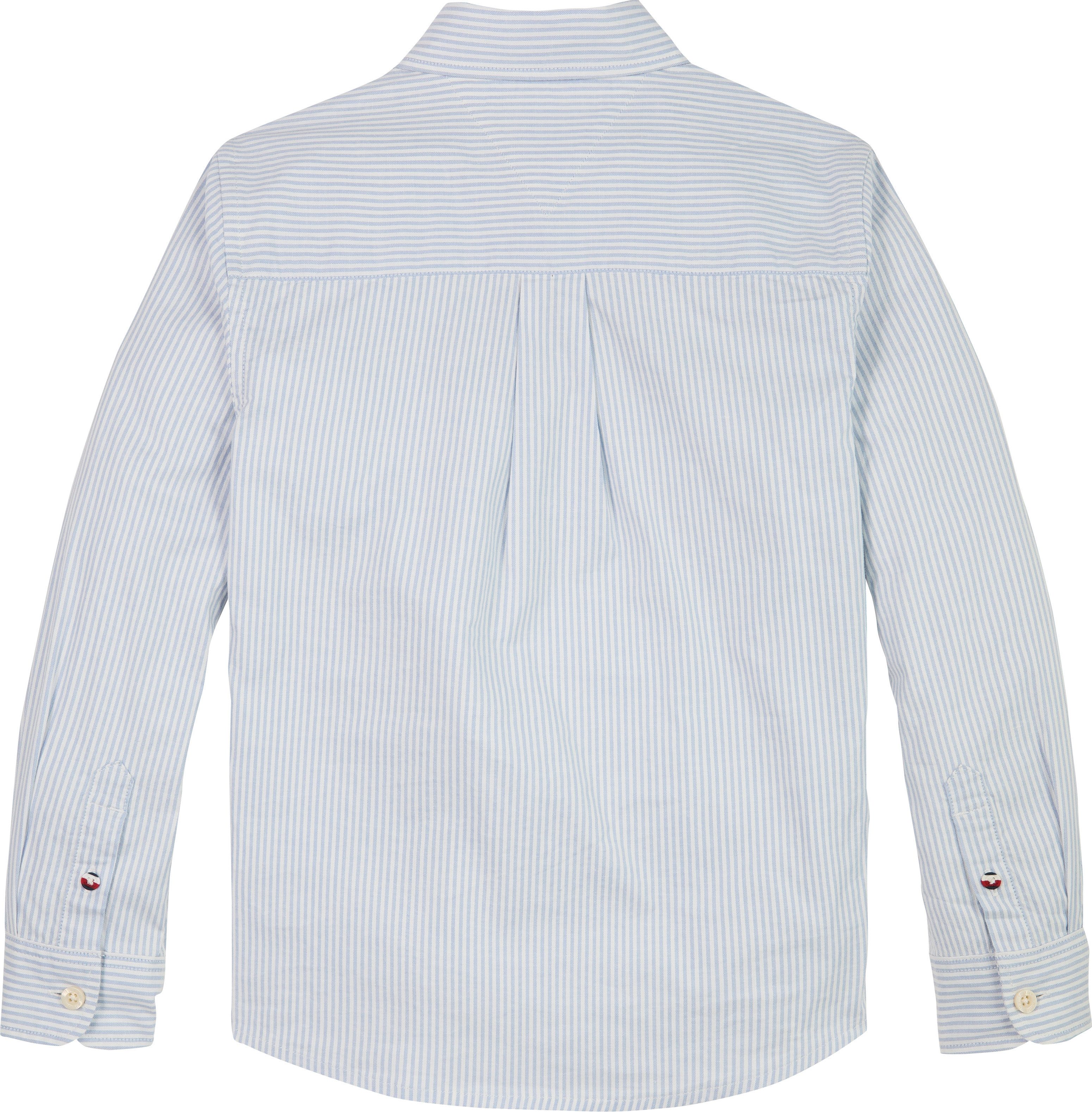 Tommy Hilfiger Overhemd met lange mouwen FLEX ITHACA SHIRT LS met streepjespatroon, logo-borduursel