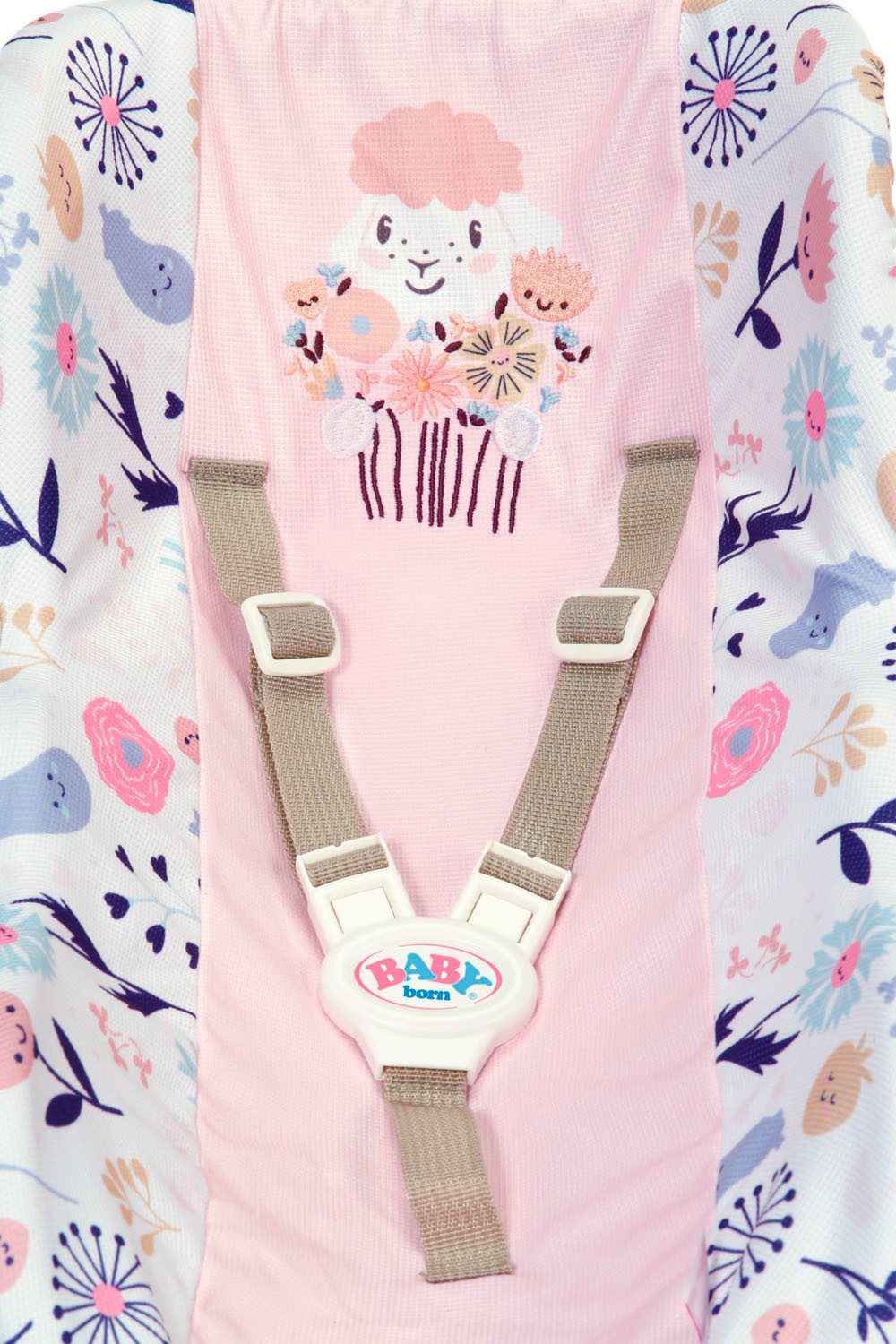 Baby Born Autostoel voor poppen Babyschale Blumen