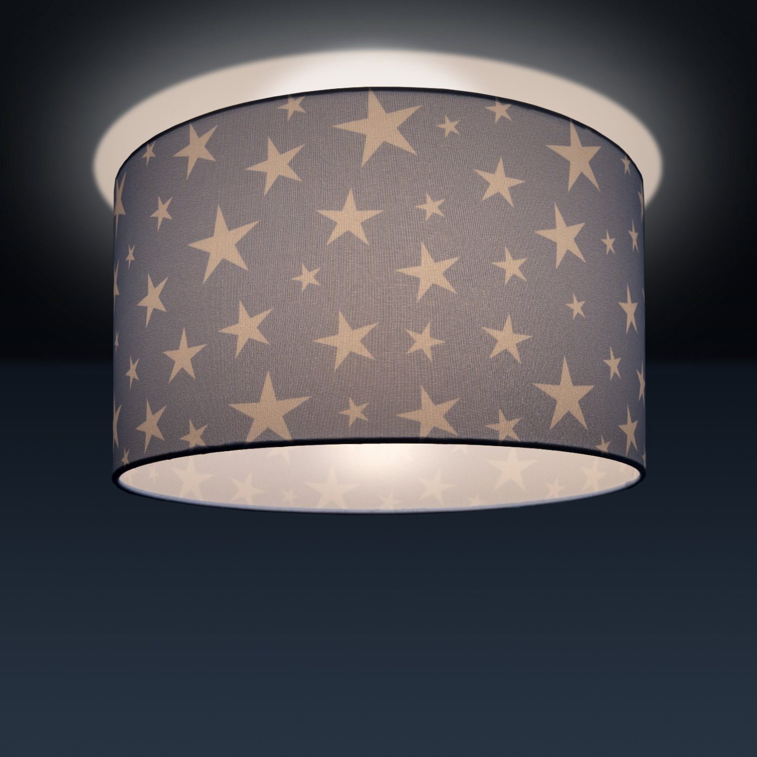 Paco Home Plafondlamp Capri 315 Kinderlamp plafondlamp LED kinderkamer lamp sterrenhemel-motief E27
