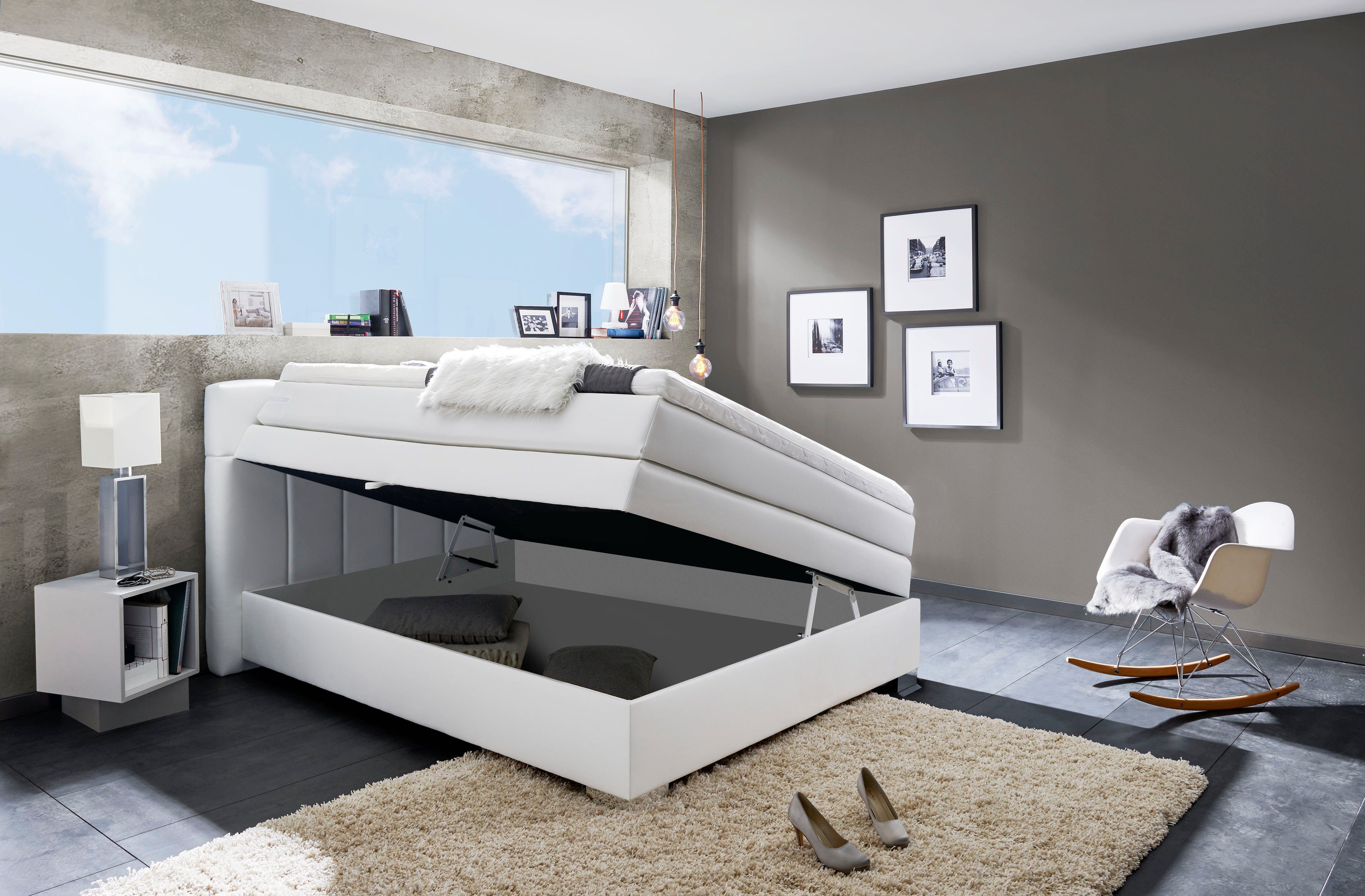 INOSIGN Boxspring Airdrie inclusief bedkist en topper
