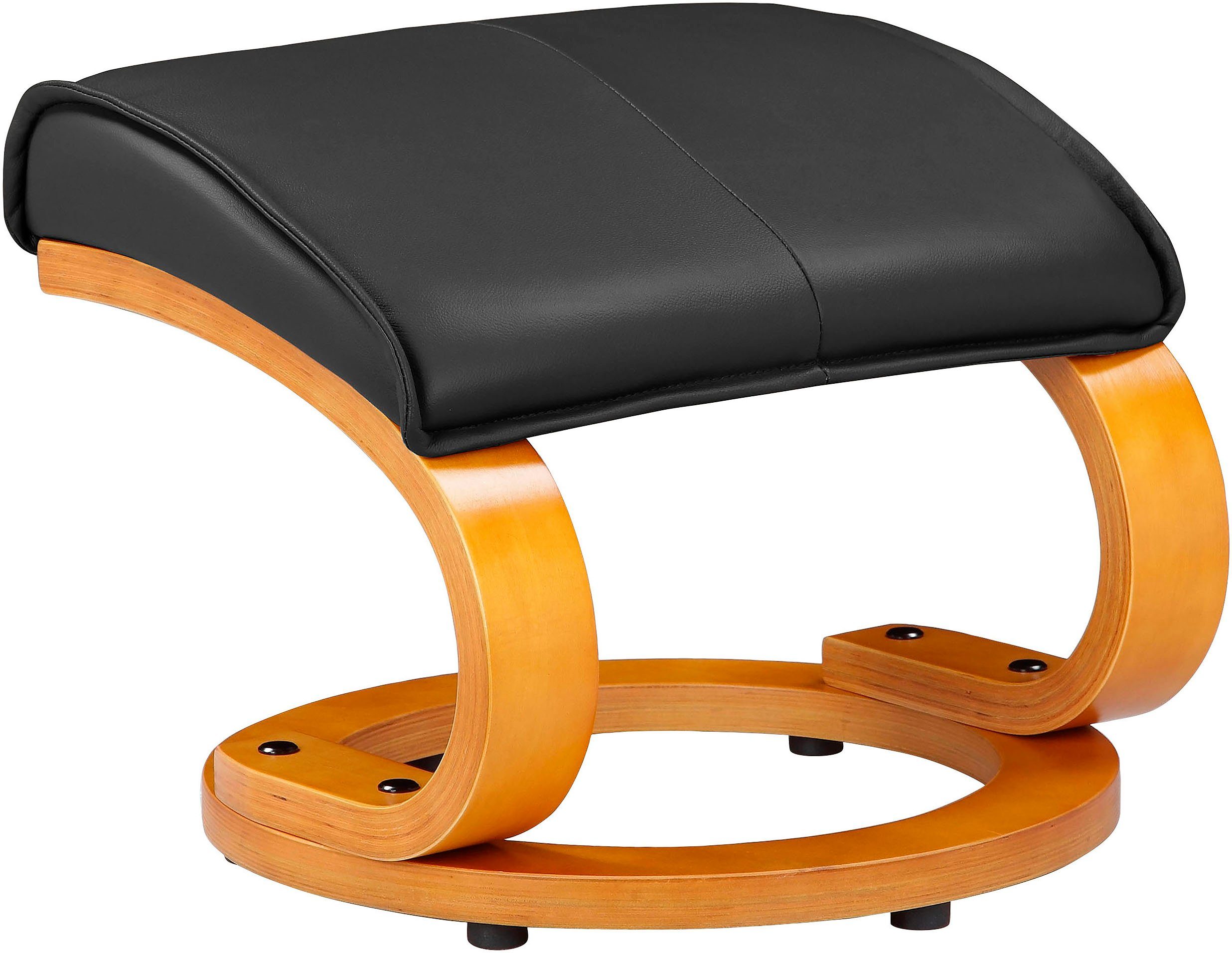 Home affaire Relaxfauteuil Paris, tv-stoel met poef en handmatige ligfunctie (set, 2 stuks)