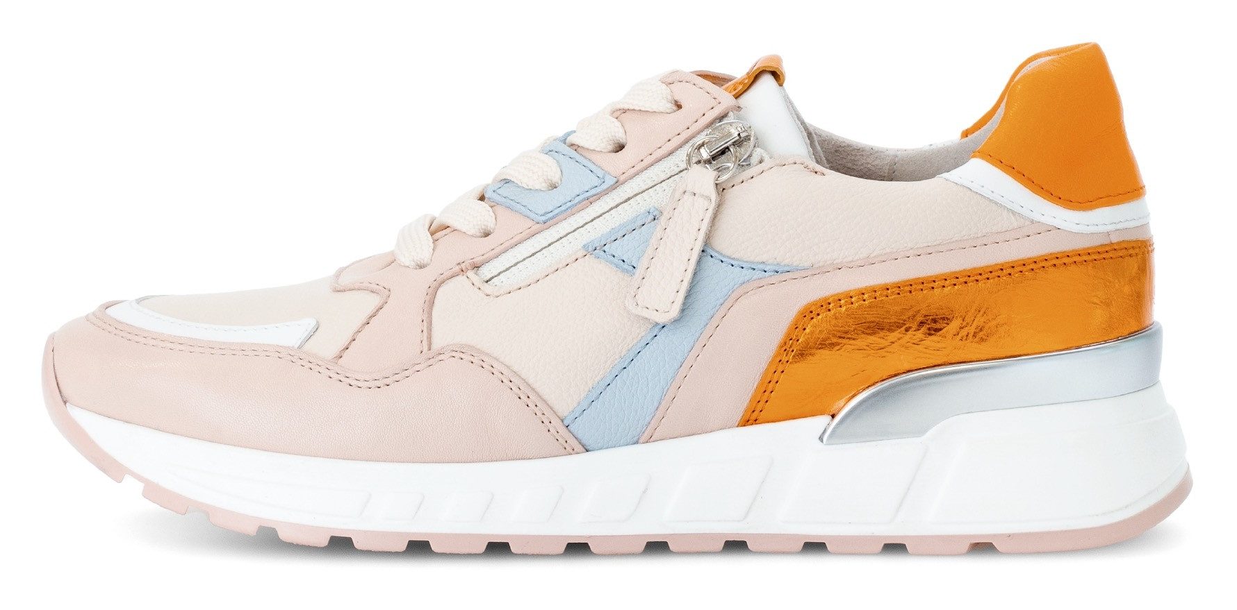 Gabor Sneakers met sleehak Davos , lage schoen, vrijetijdsschoen, veterschoen in breedte h (=zeer breed)