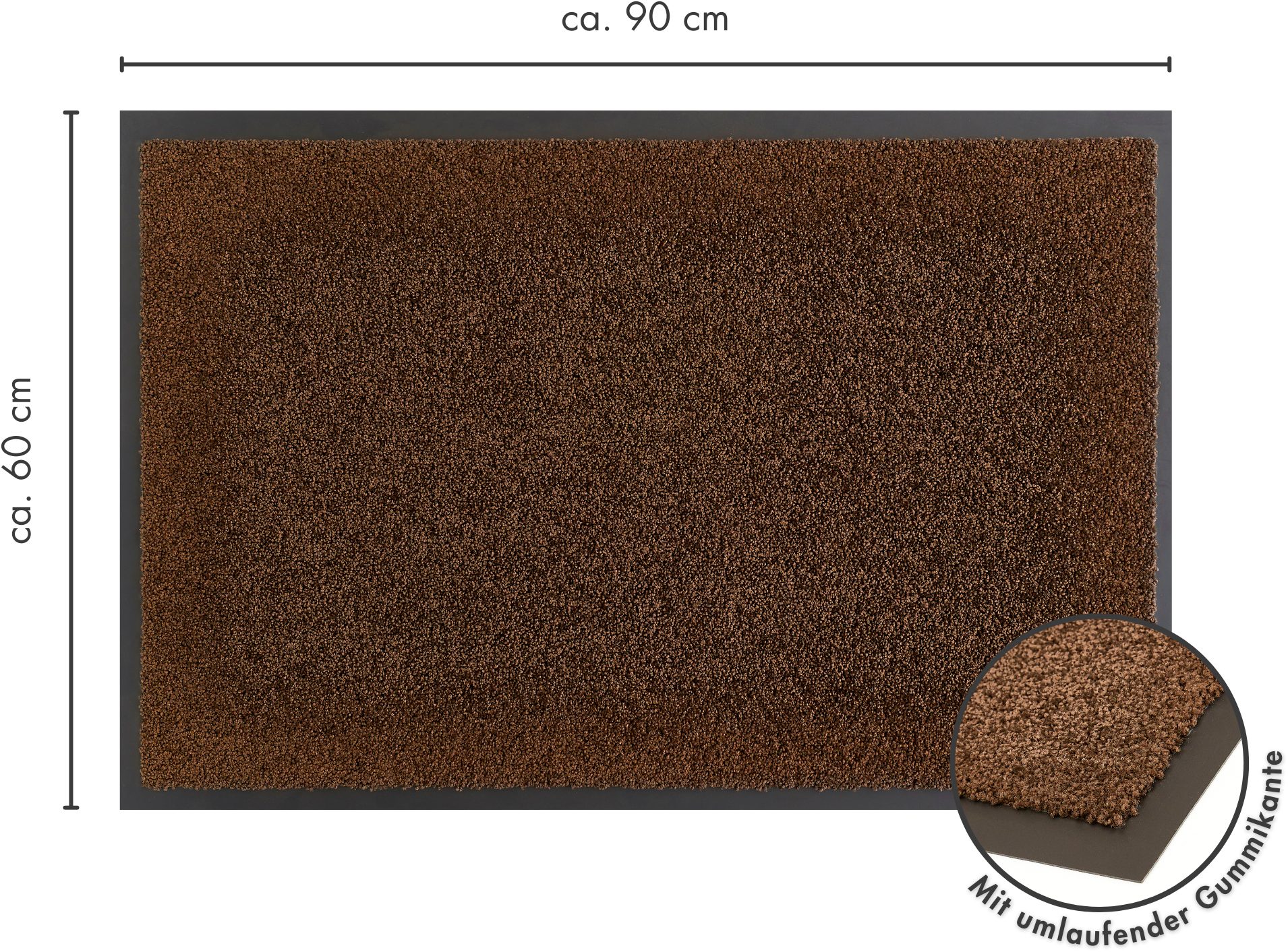 my home Mat Emil, Made in Netherlands Vuilafstotende mat, effen kleuren, antislip, onderhoudsvriendelijk