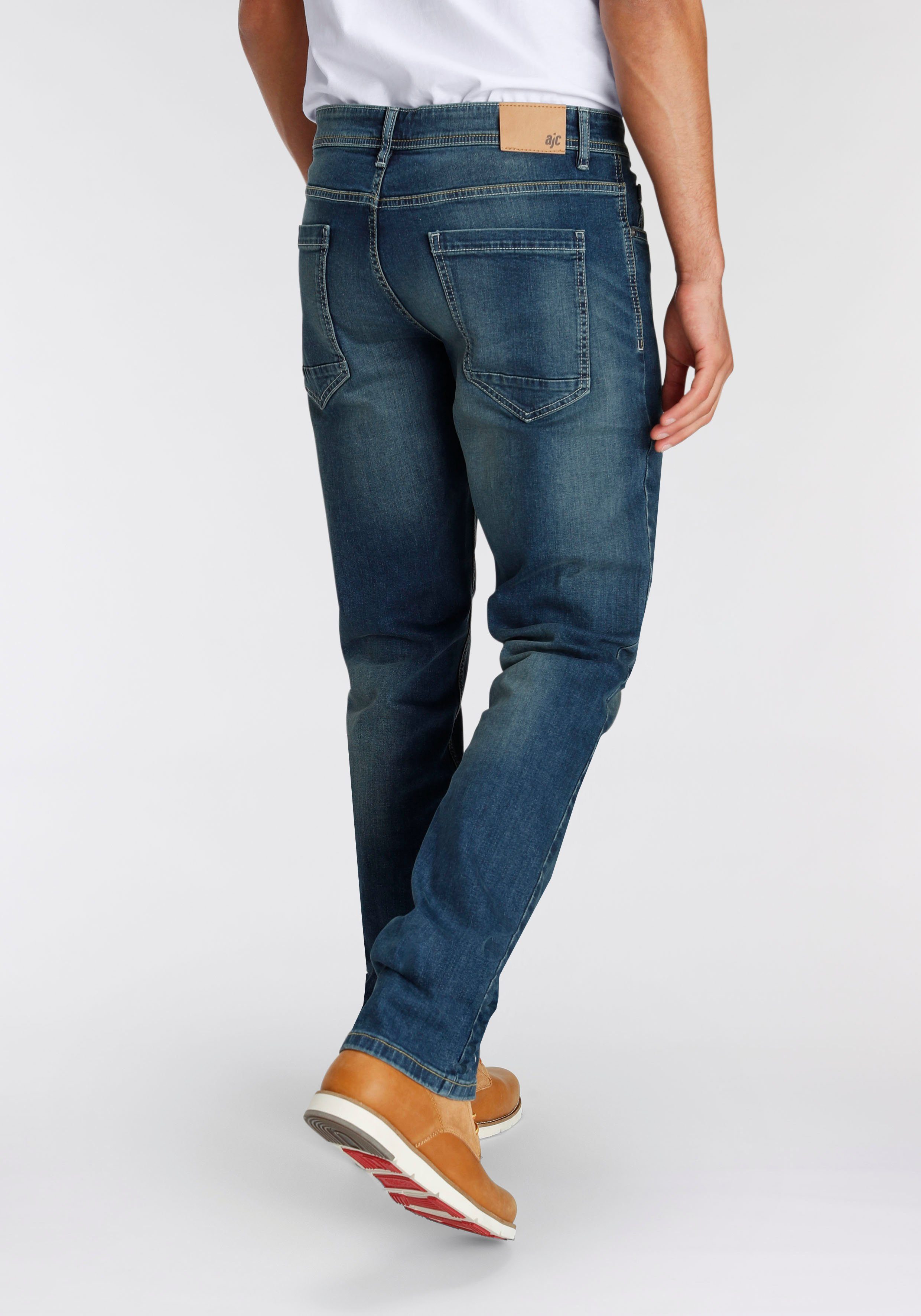 AJC Straight jeans rechtes gesneden, used-look-wassing, lage taille