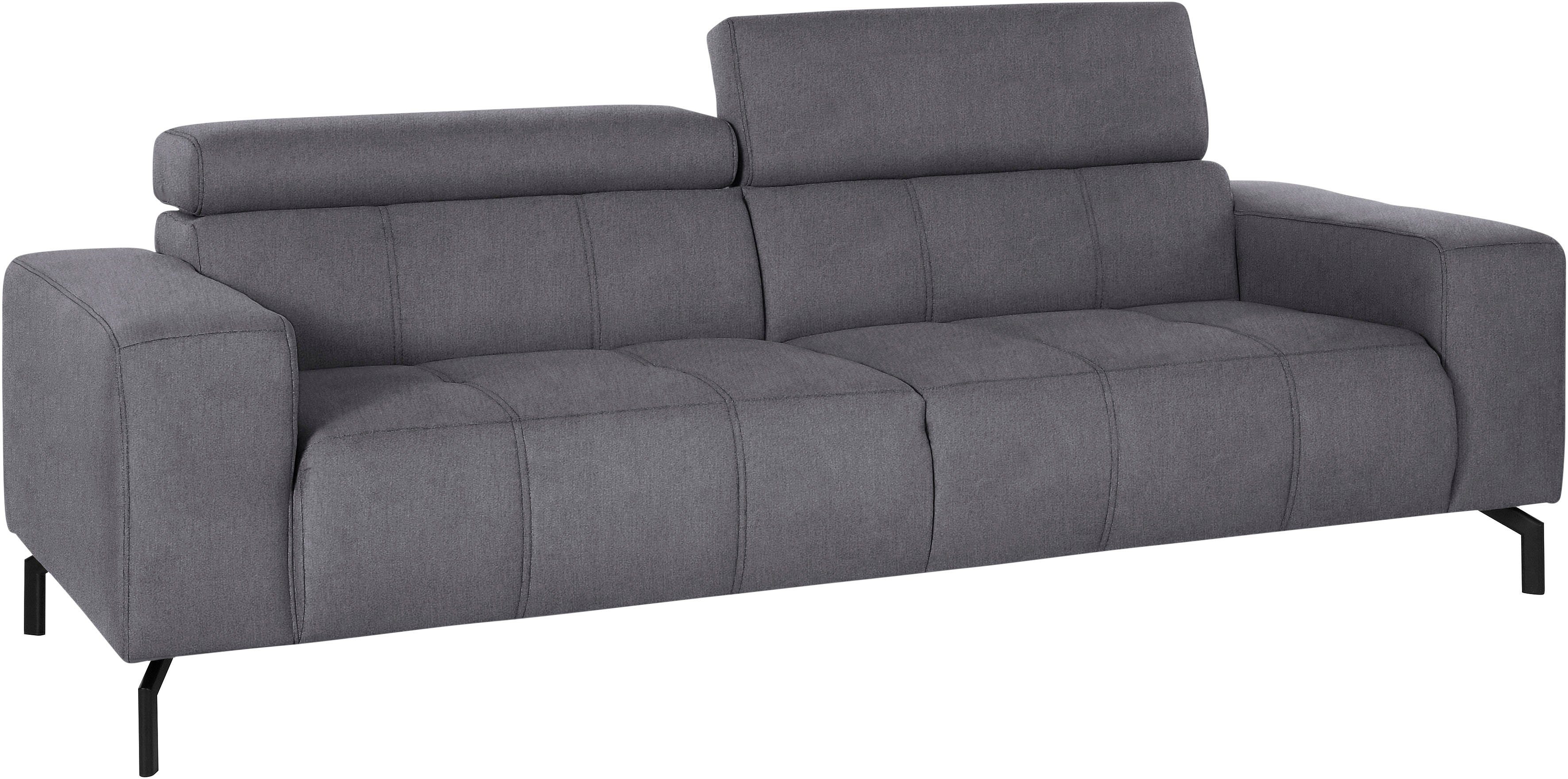 DOMO collection 2,5-zitsbank Cunelli tijdloos en elegant, moderne zitnaden als designelement,