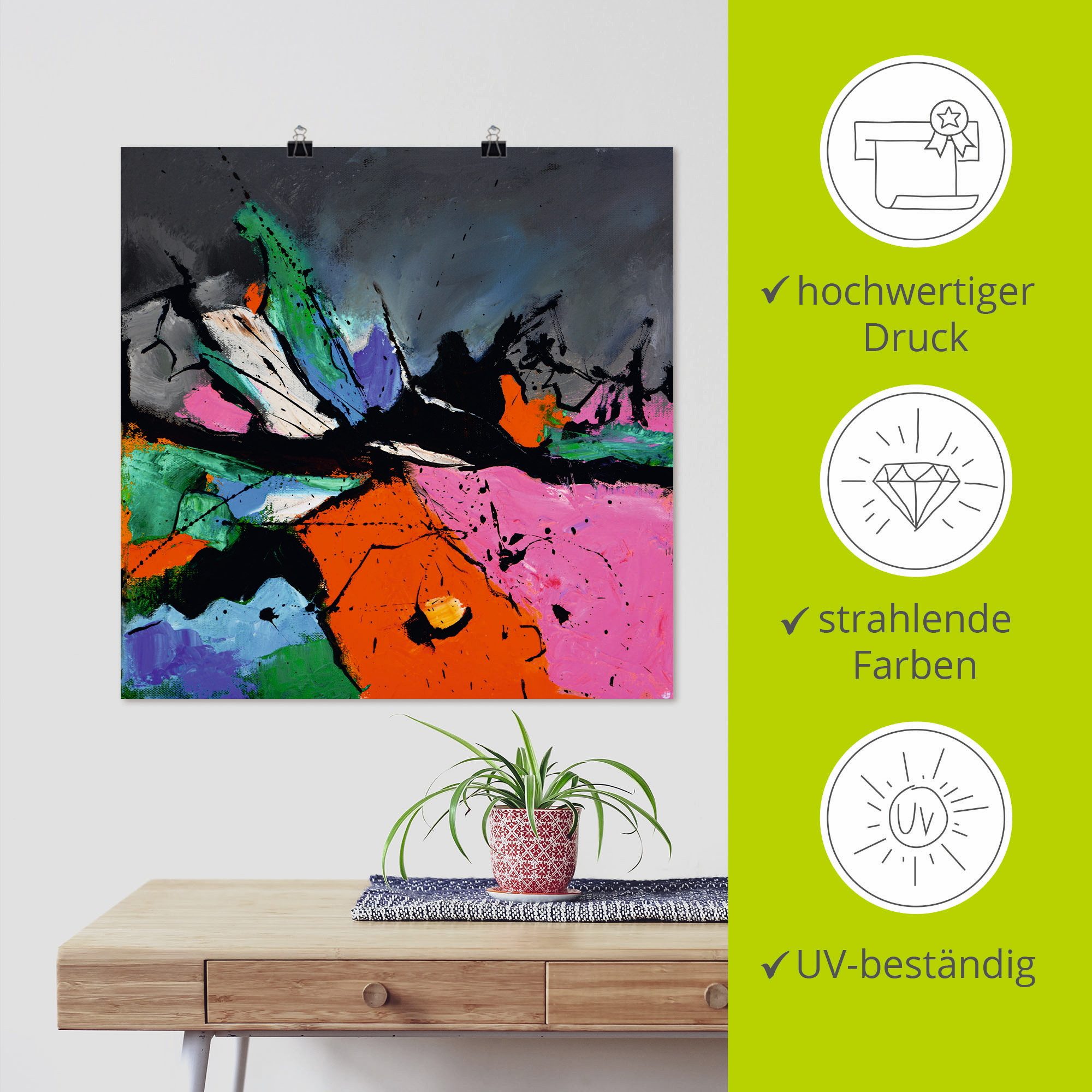 Artland Poster Abstract VI als artprint van aluminium, artprint op linnen, muursticker of poster in verschillende maten