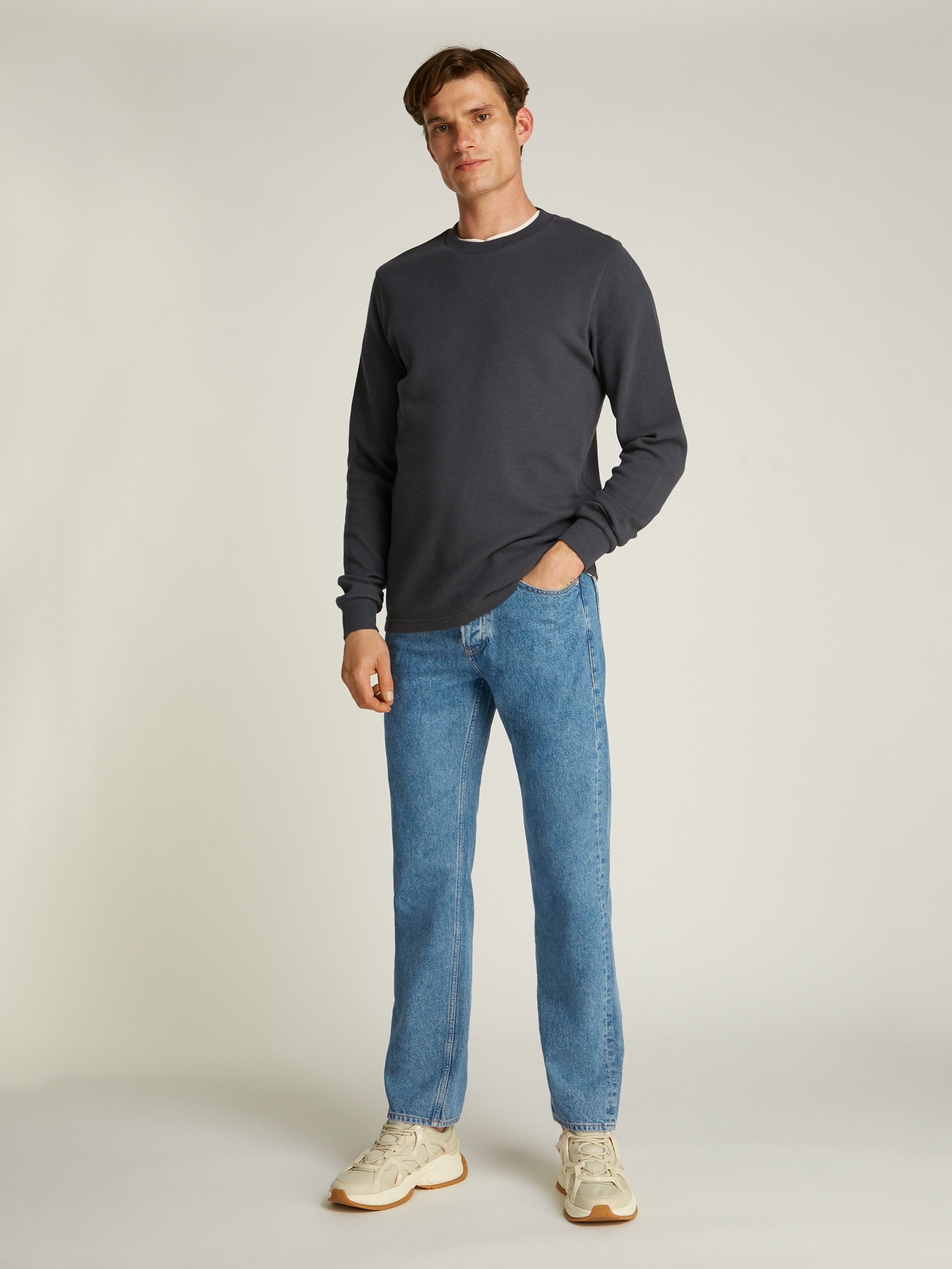 Calvin Klein Straight jeans STANDARD STRAIGHT Muntzakje logo borduursel