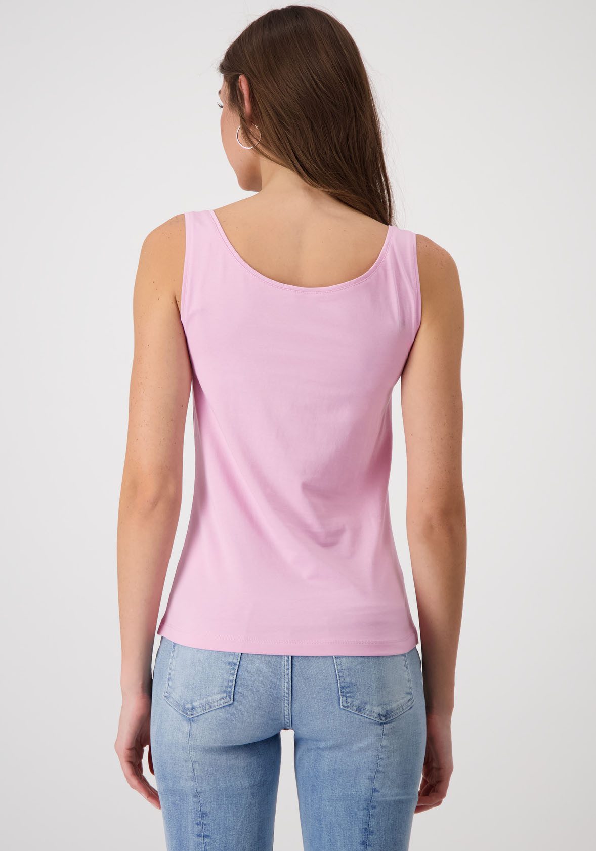 Monari Tanktop Met diepe ronde hals