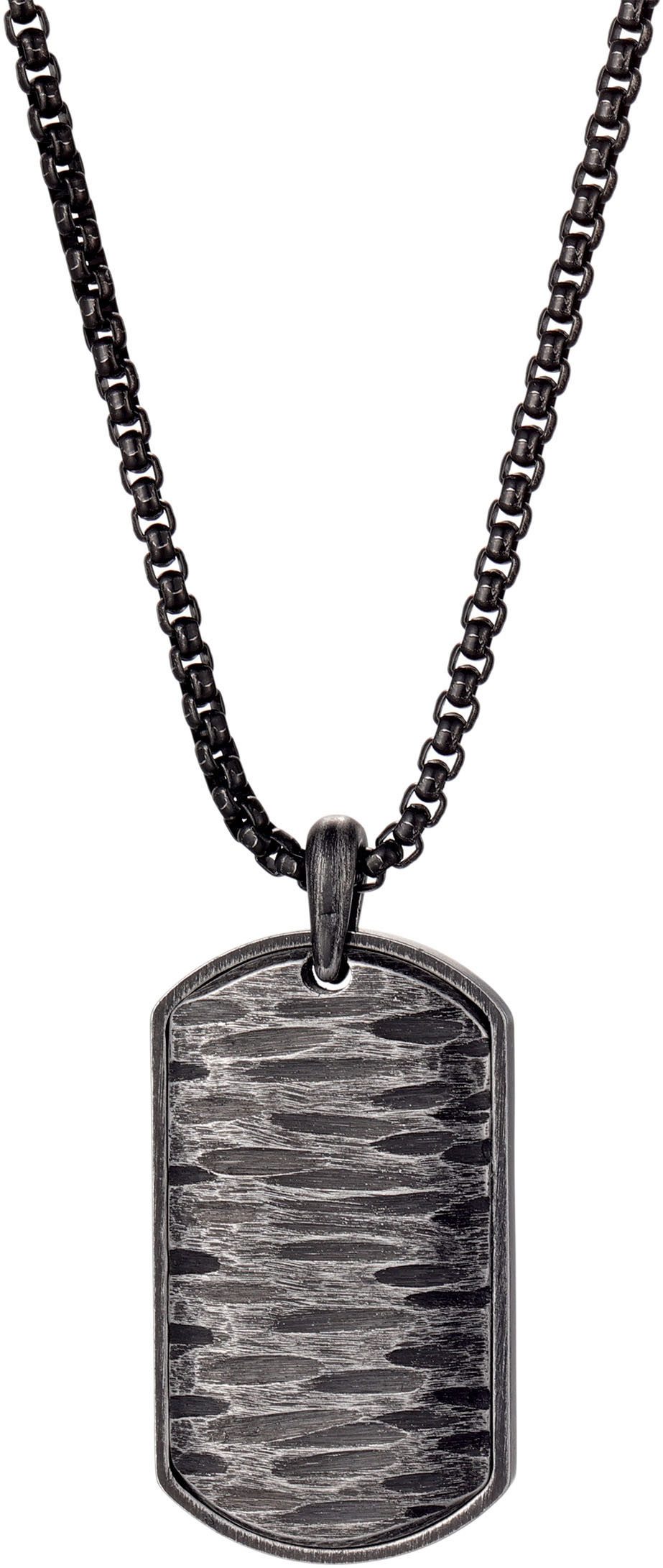 Firetti Ketting met hanger Sieraad cadeau roestvrij staal halssieraad halsketting dog tag rots