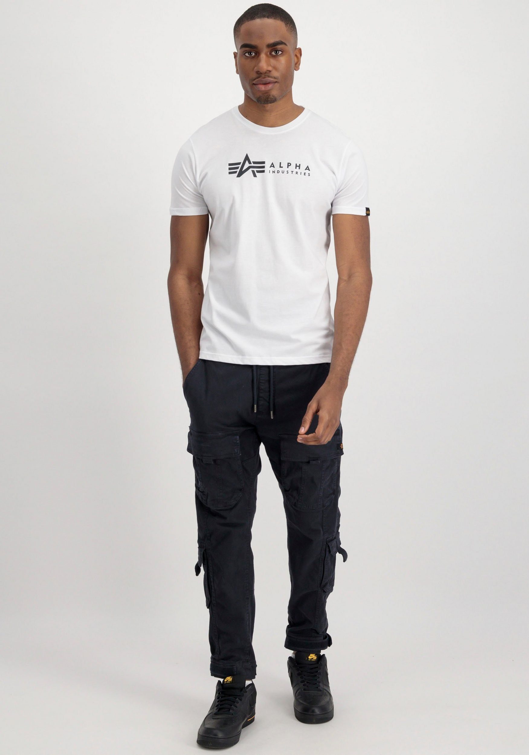 Alpha Industries Shirt met ronde hals Label T 2 Pack (2-delig, Set van 2)