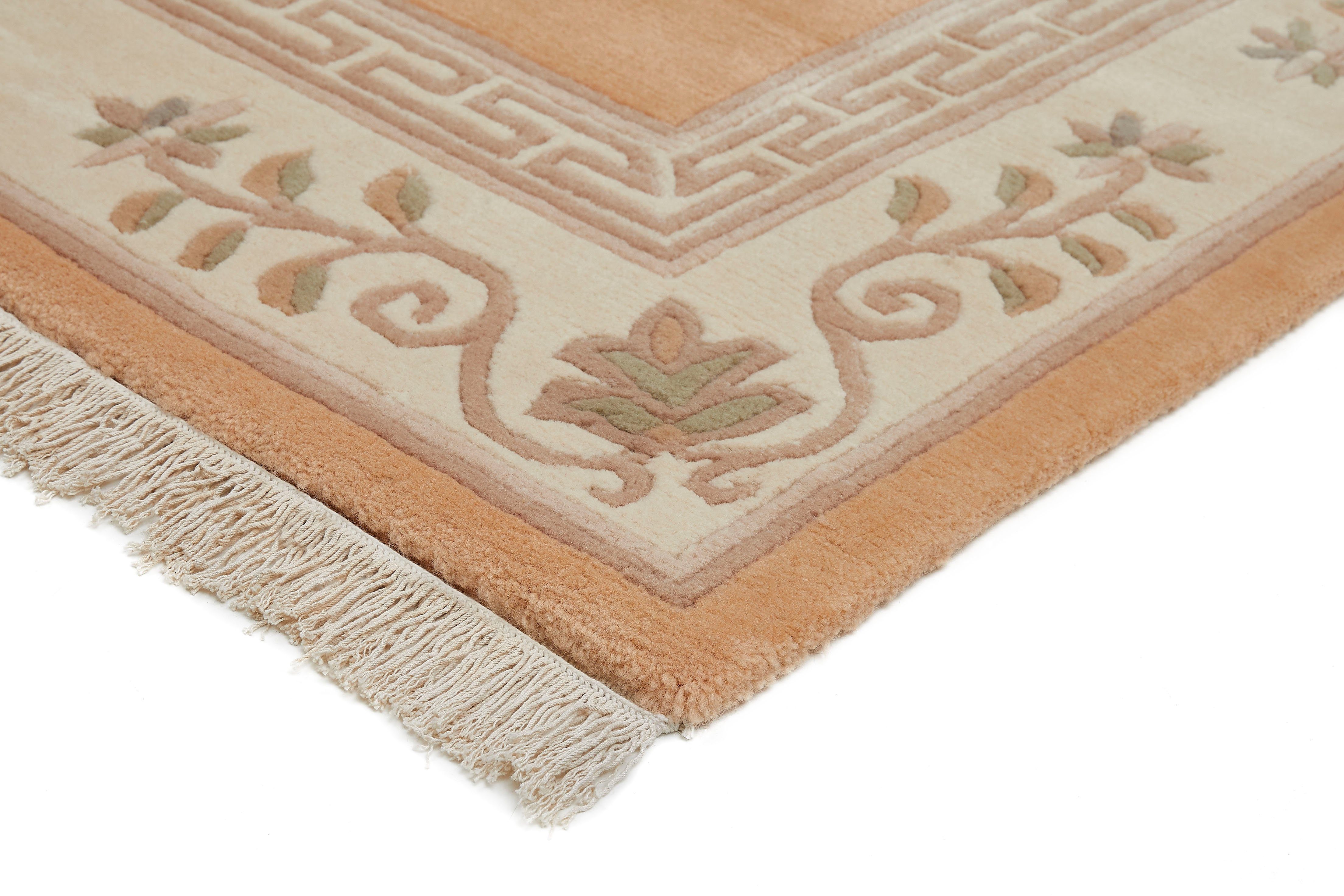 LUXOR living Wollen kleed ADOUR zuivere wol, met de hand geknoopt, met randdessin en franje, woonkamer