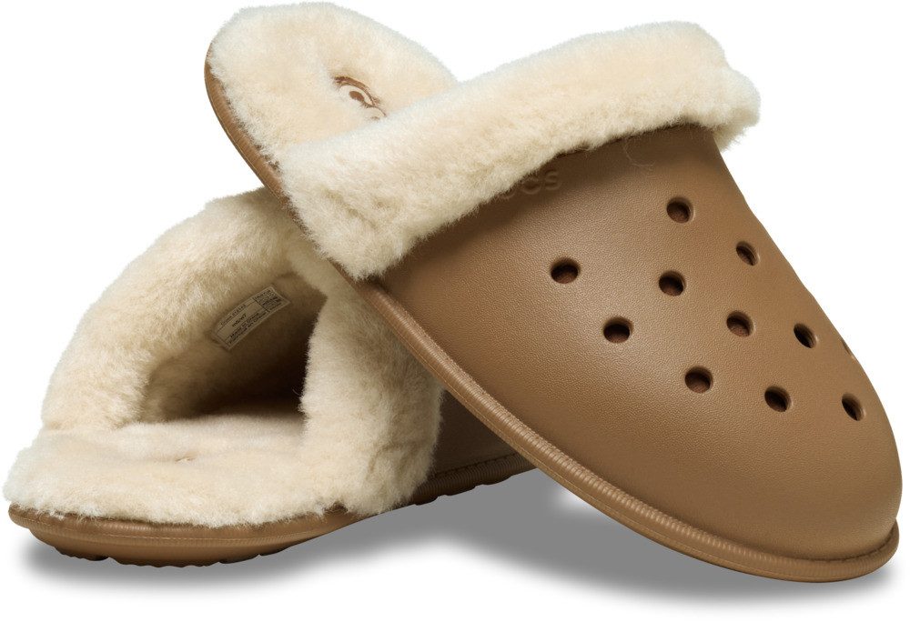 Crocs Pantoffels Classic Fuzz Scuff Pantoffel, clog met warme voering