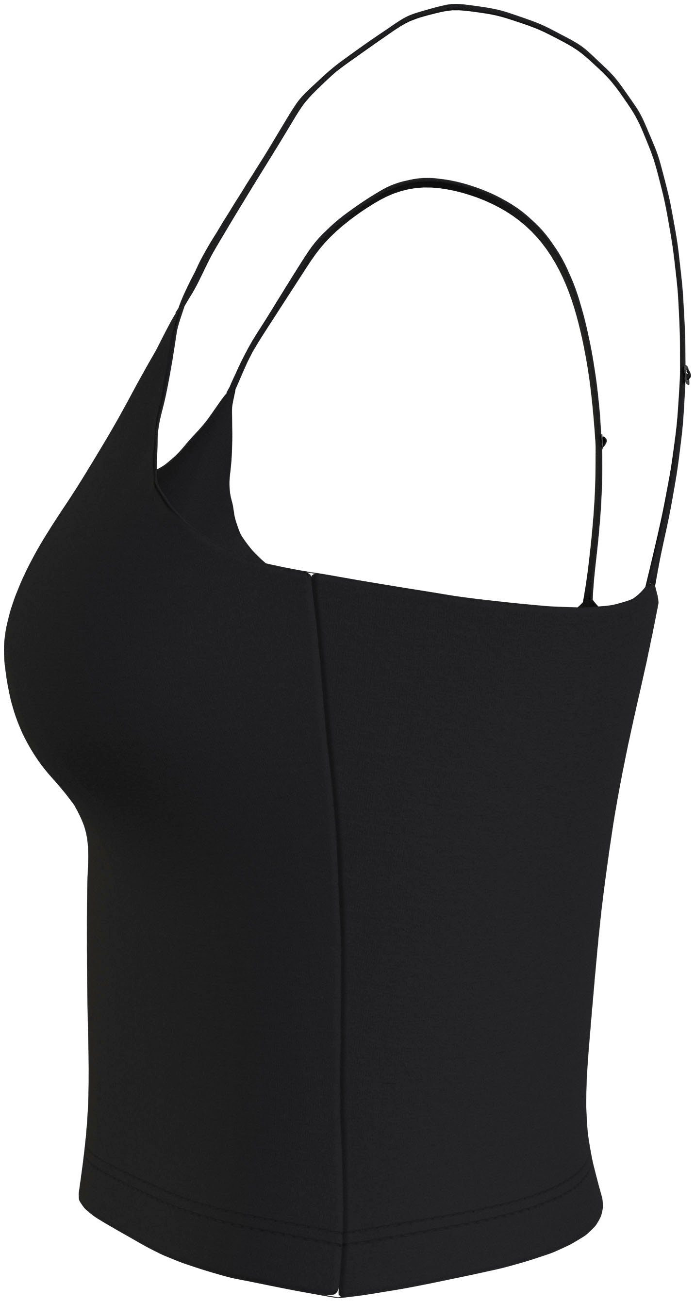 TOMMY JEANS Top met spaghettibandjes Crop Essential Strap Tank Top, kort met verstelbare spaghettibandjes merklogo