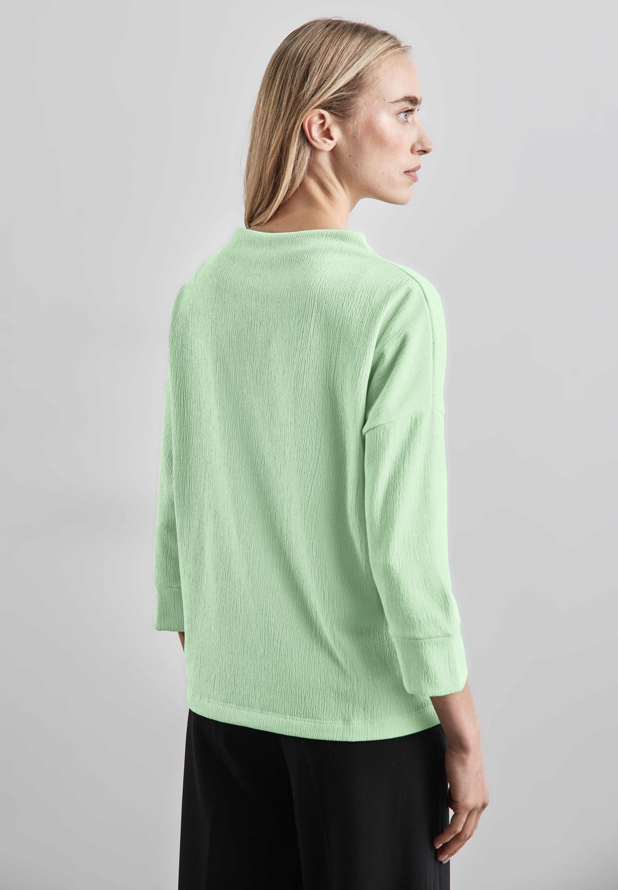 STREET ONE Shirt met 3 4 mouwen met structuur